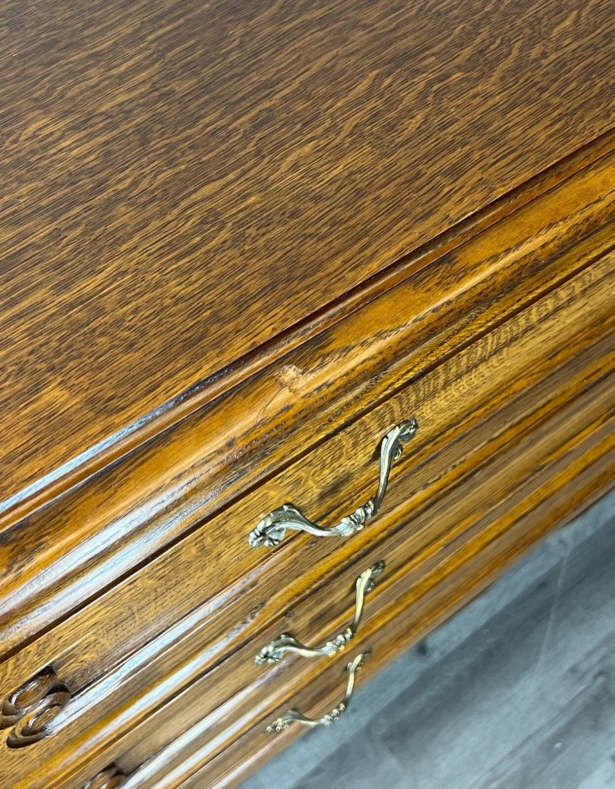Chest Of Drawers Vintage French Louis XIV Sideboard Carved Cabinet Lot 3193 photo vintage