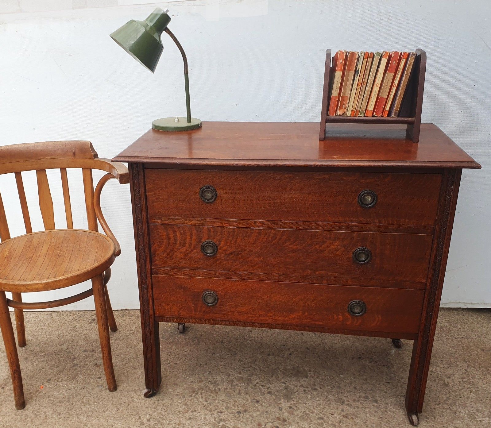 Oak Art Deco / Arts And Crafts Chest Of Drawers photo buy