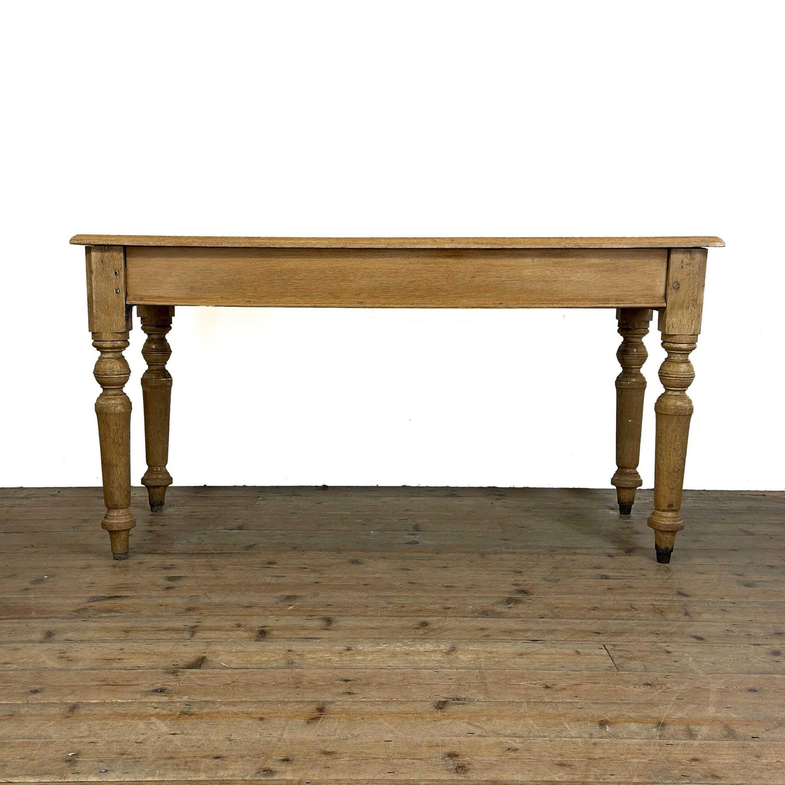 Antique Light Oak Kitchen Table | Kitchen Table | Antique Dining Table | Antique Pine Tables photo vinterior