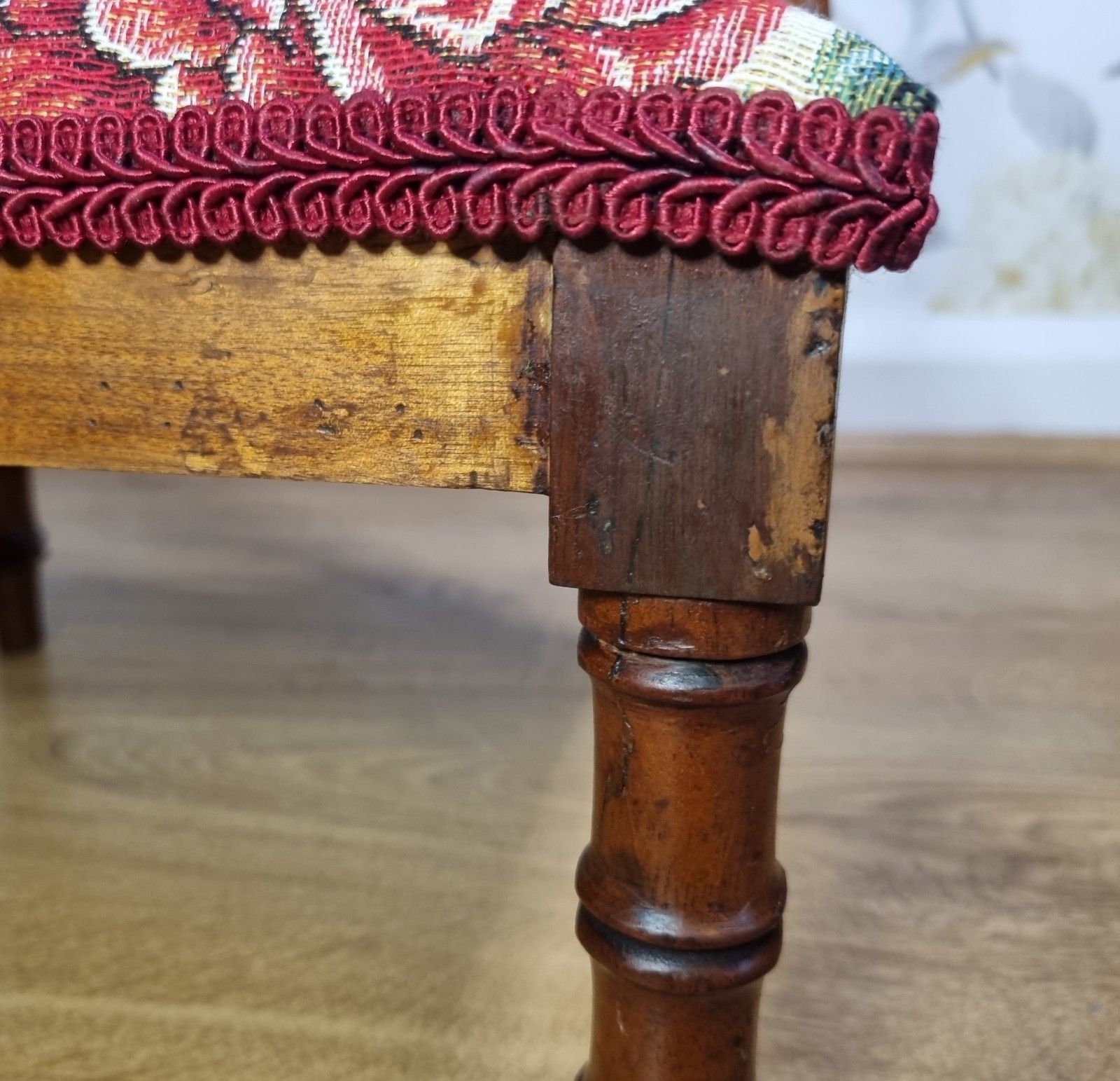 photo buy Small Antique French Faux Bamboo Wooden Chair Display Teddy Dolls Low Child Size