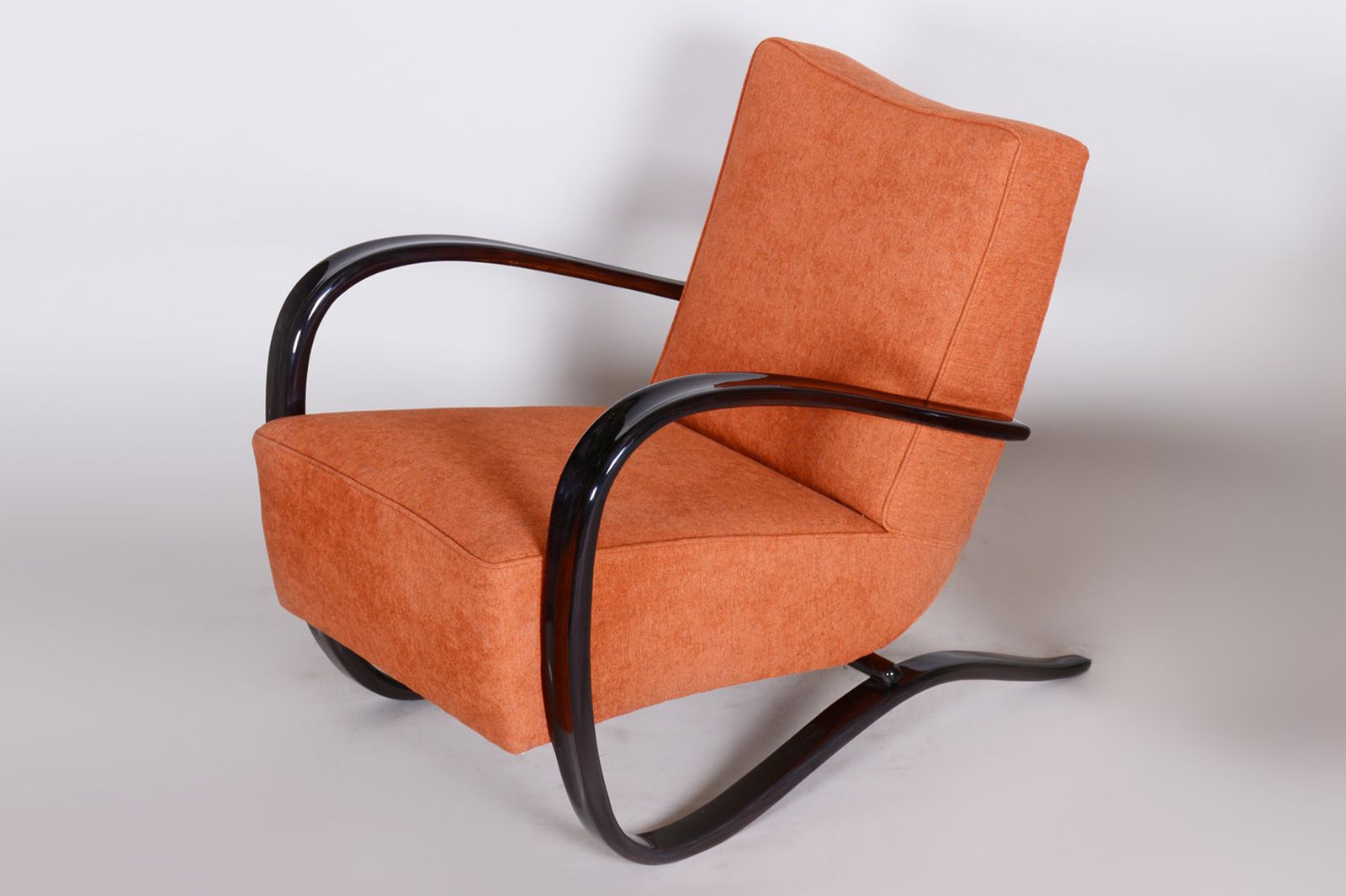 Restored Art Deco Armchair, By J. Halabala For Up Zavody, Beech, Czech, 1930s photo for sale