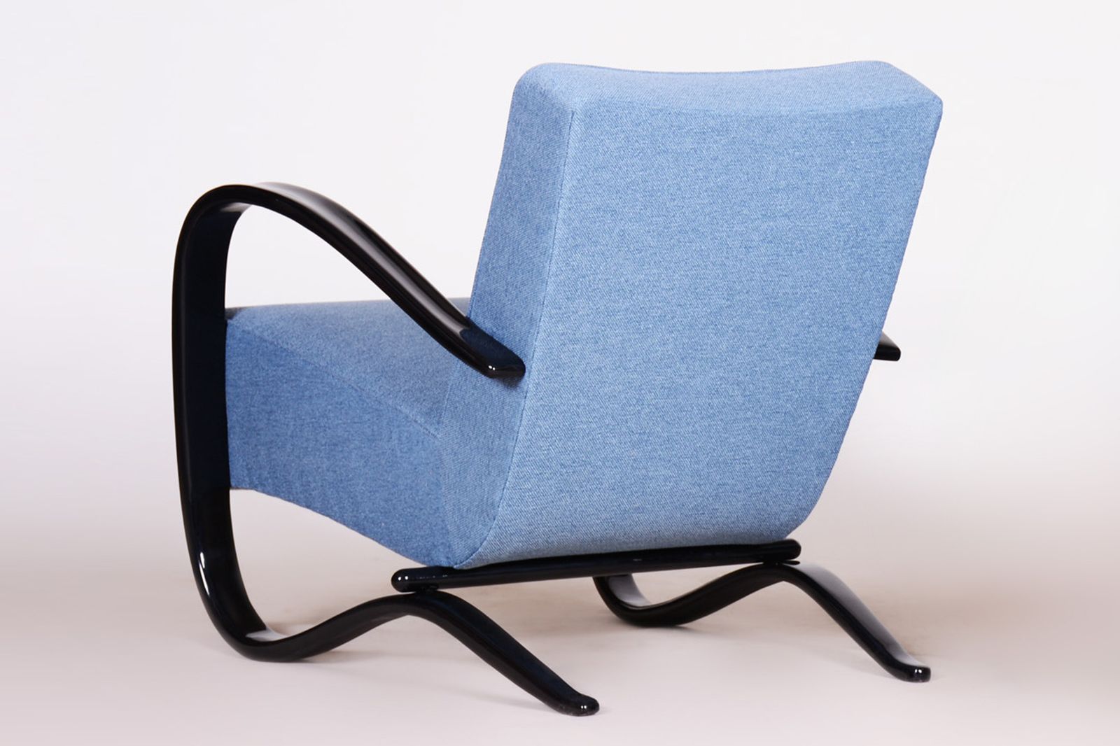 Restored Art Deco Armchair, By J. Halabala For Up Zavody, Beech, Czech, 1930s photo vinterior