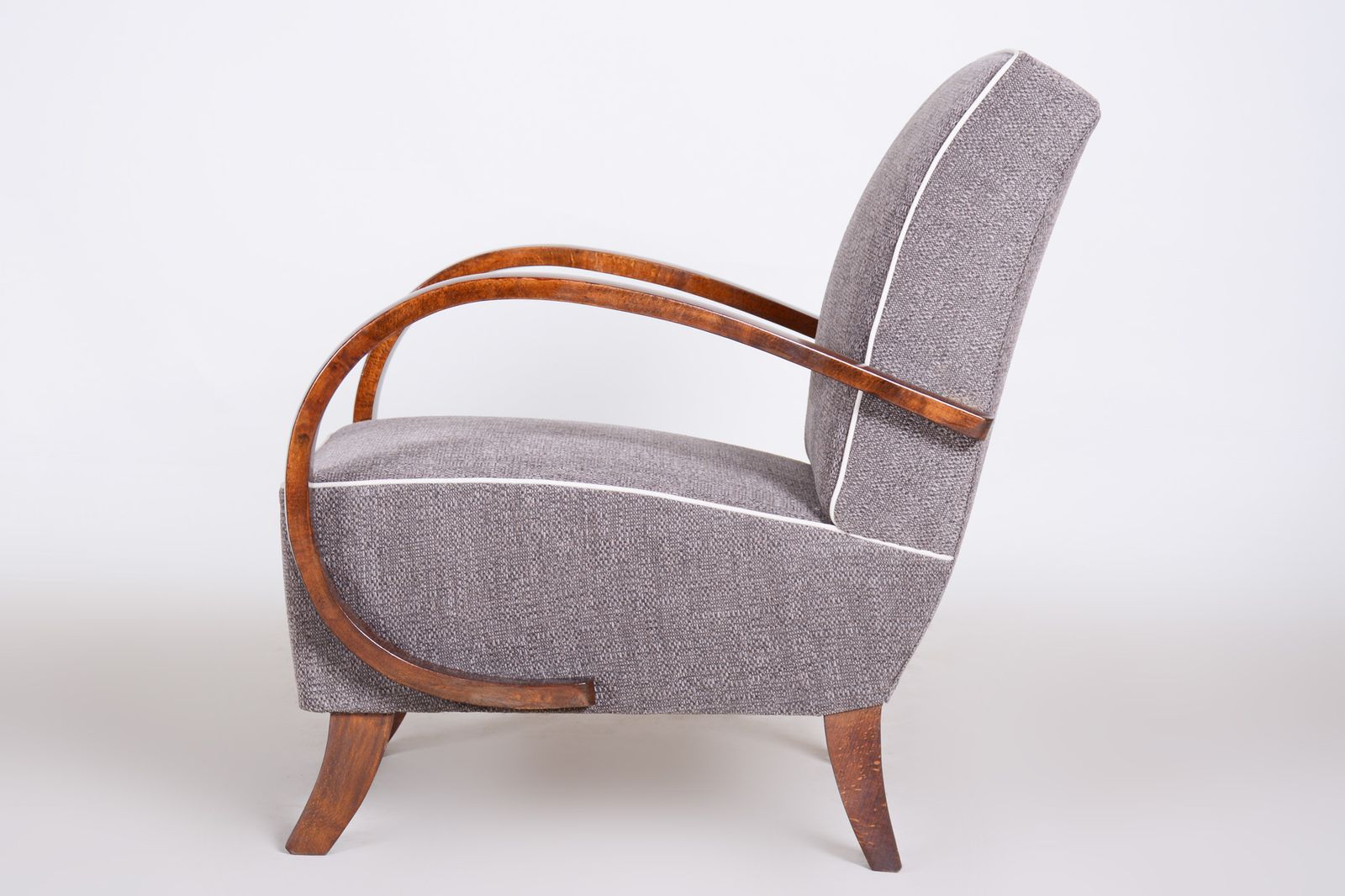 Restored Art Deco Armchair, By J. Halabala For Up Zavody, Beech, Czech, 1930s photo 850.0