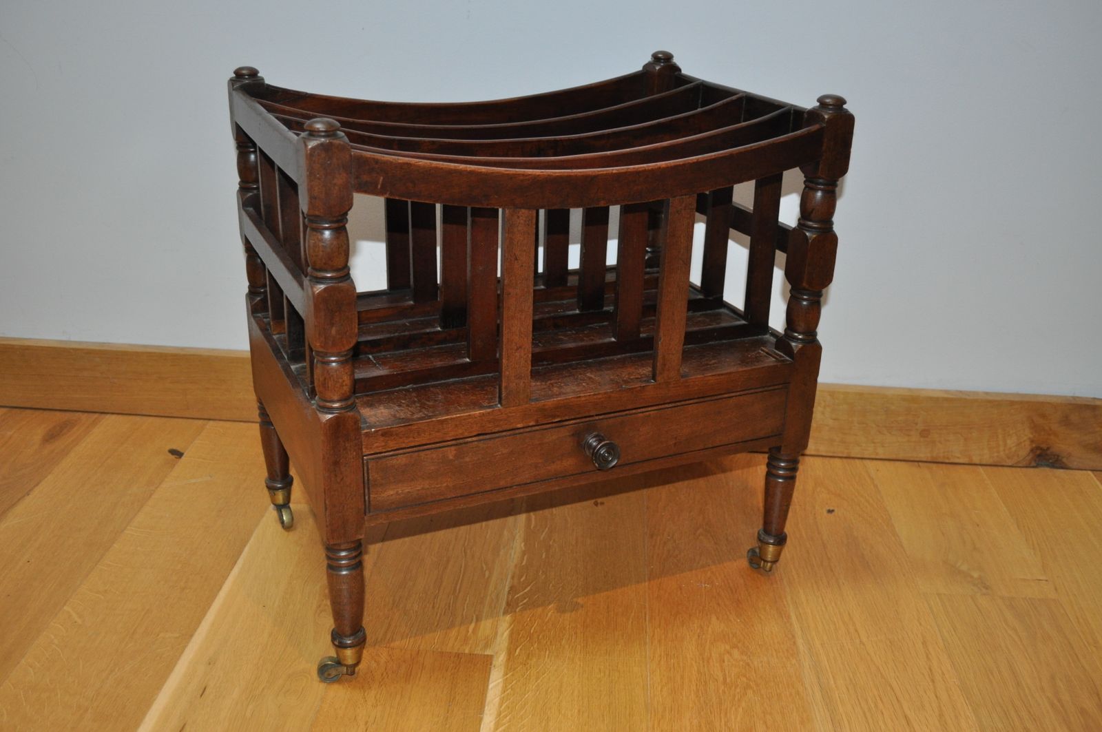 Antique Mahogany Regency Canterbury / Magazine Rack