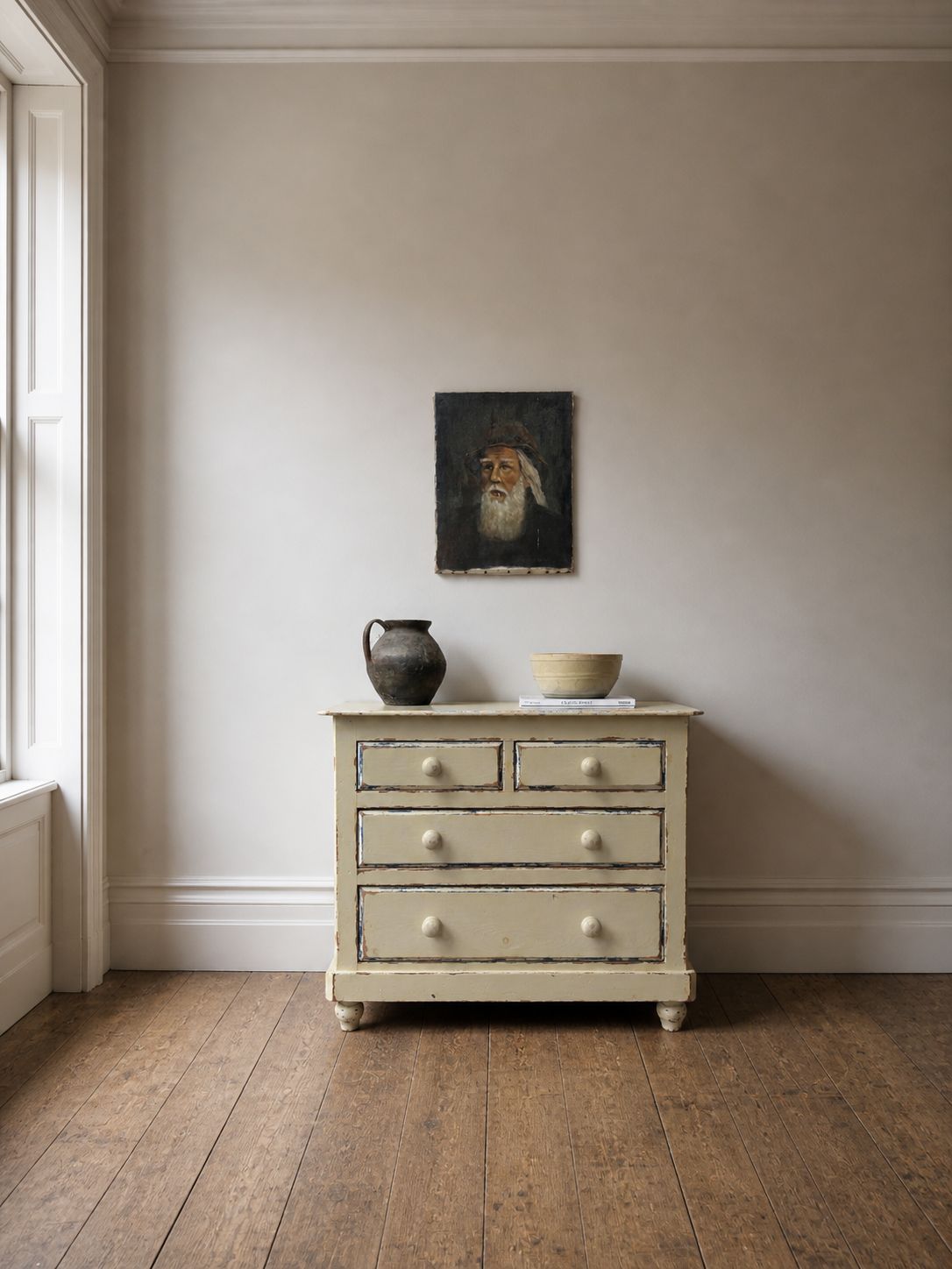 Victorian Antique Original Painted Chest Of Drawers