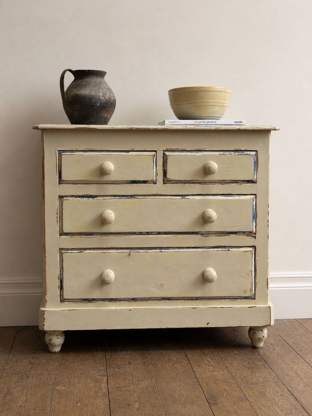 Victorian Antique Original Painted Chest Of Drawers photo furniture