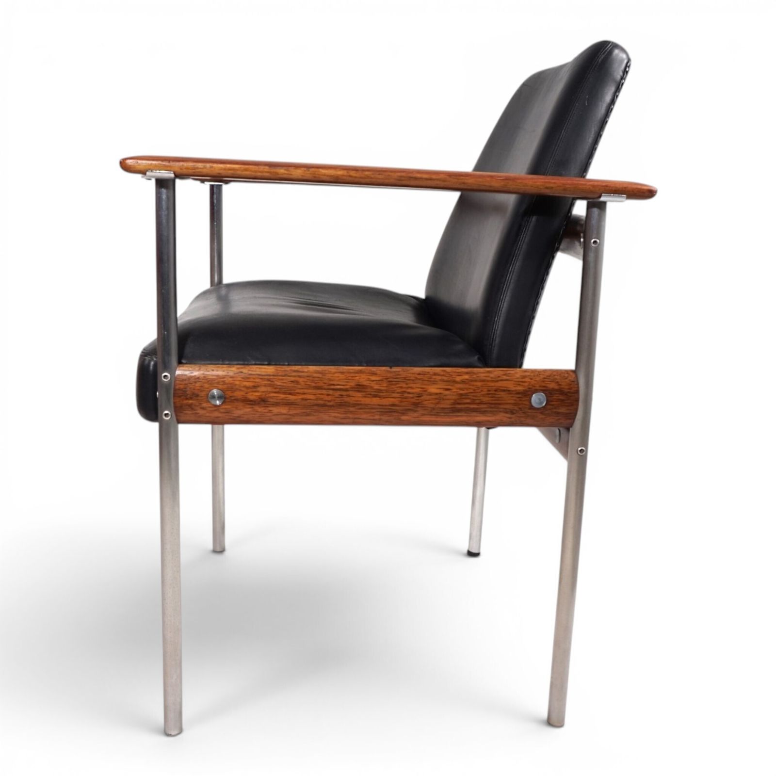 photo vinterior Leren fauteuil van Sven Ivar Dysthe voor Dokka Møbler, 1960