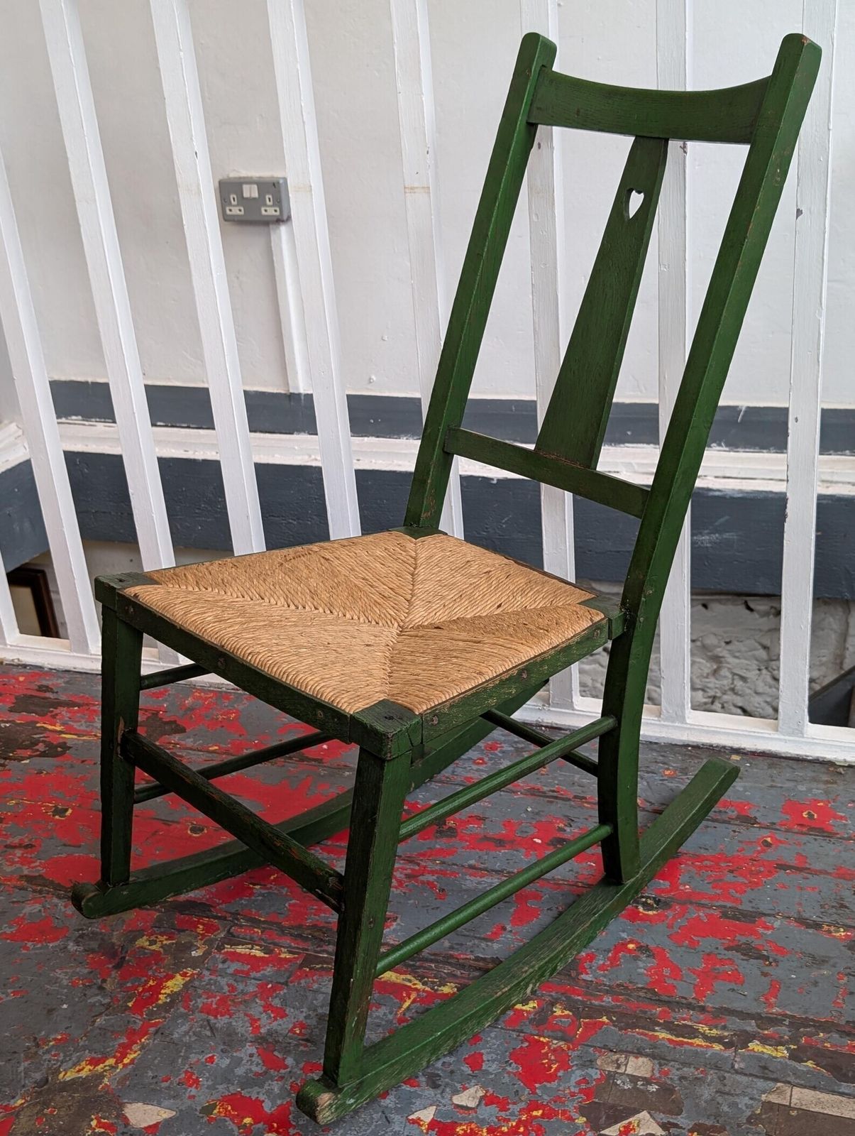 Early 20th Century Arts & Crafts Painted Rocking/Nursing Chair.