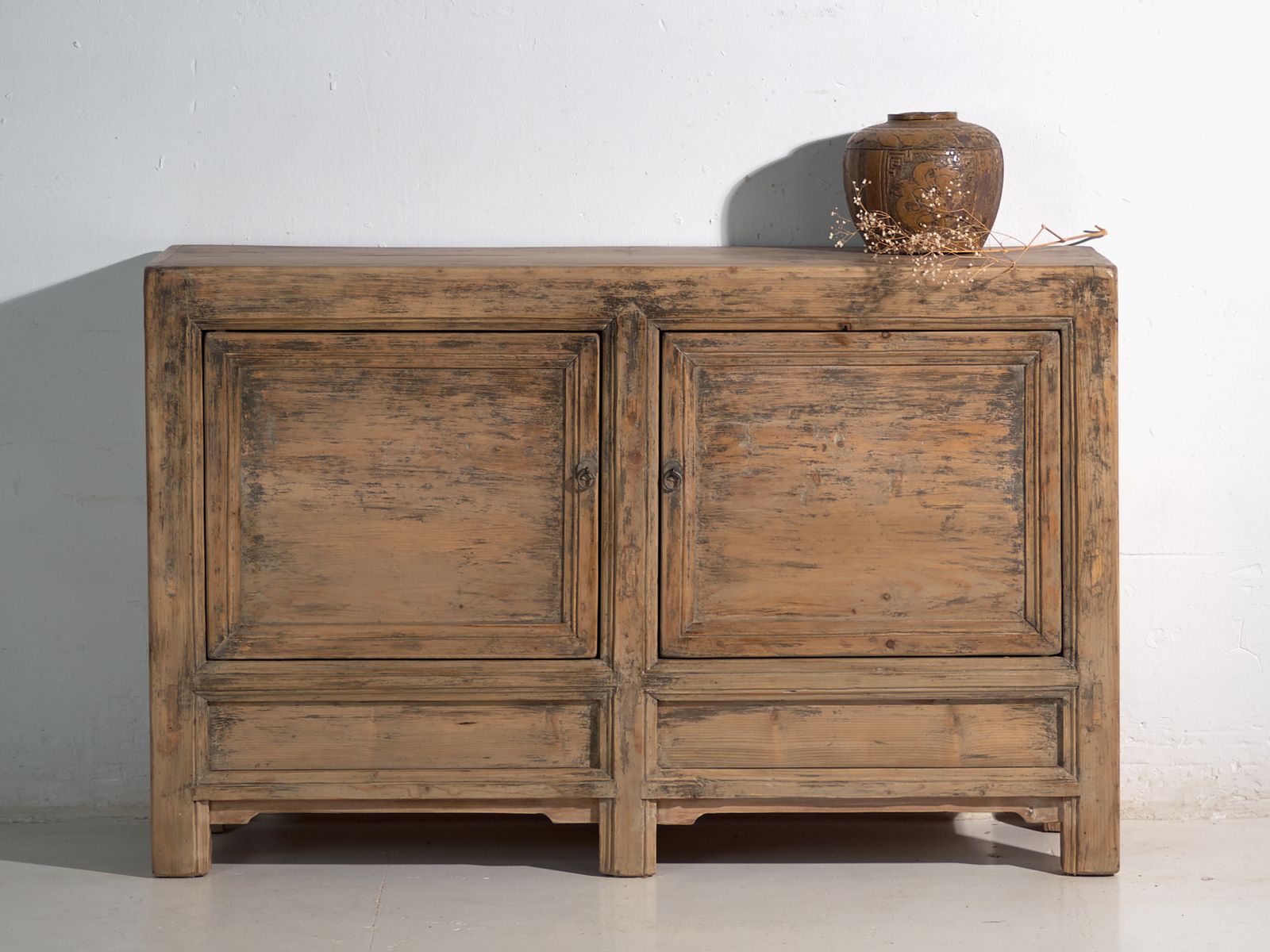 Antique Sideboard In Pine Wood – China, Circa 1930 photo vintage