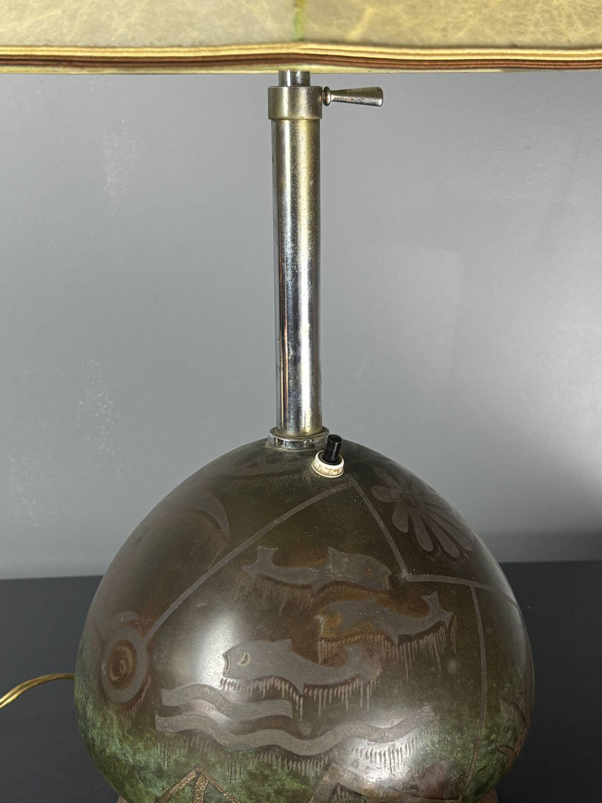 Art Deco Table Lamp By Paul Haustein For Wmf Ikora Congo Series 1920s photo vinterior