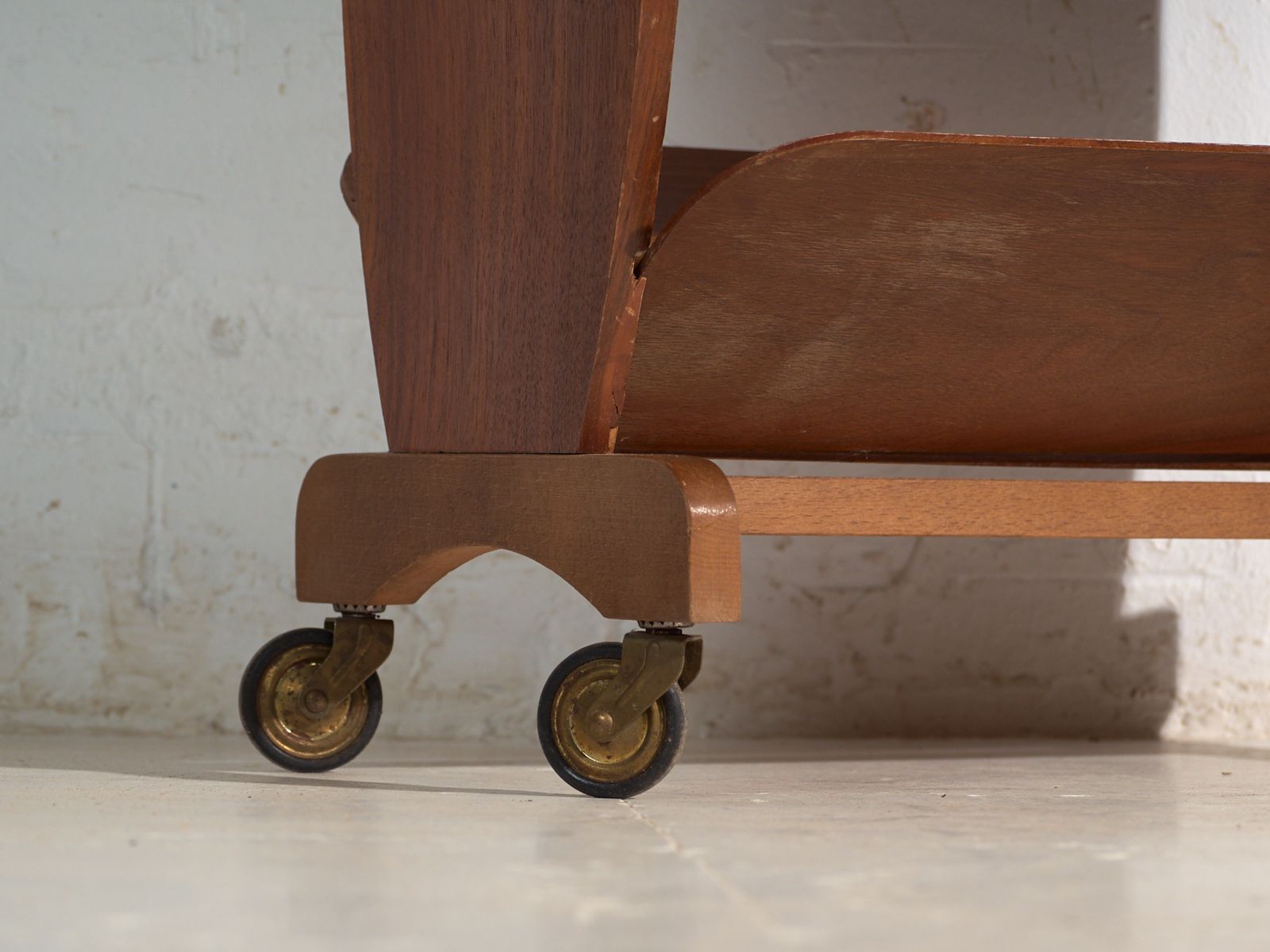Art Deco Serving Trolley In Walnut – Czechoslovakia, Circa 1930 photo Furniture