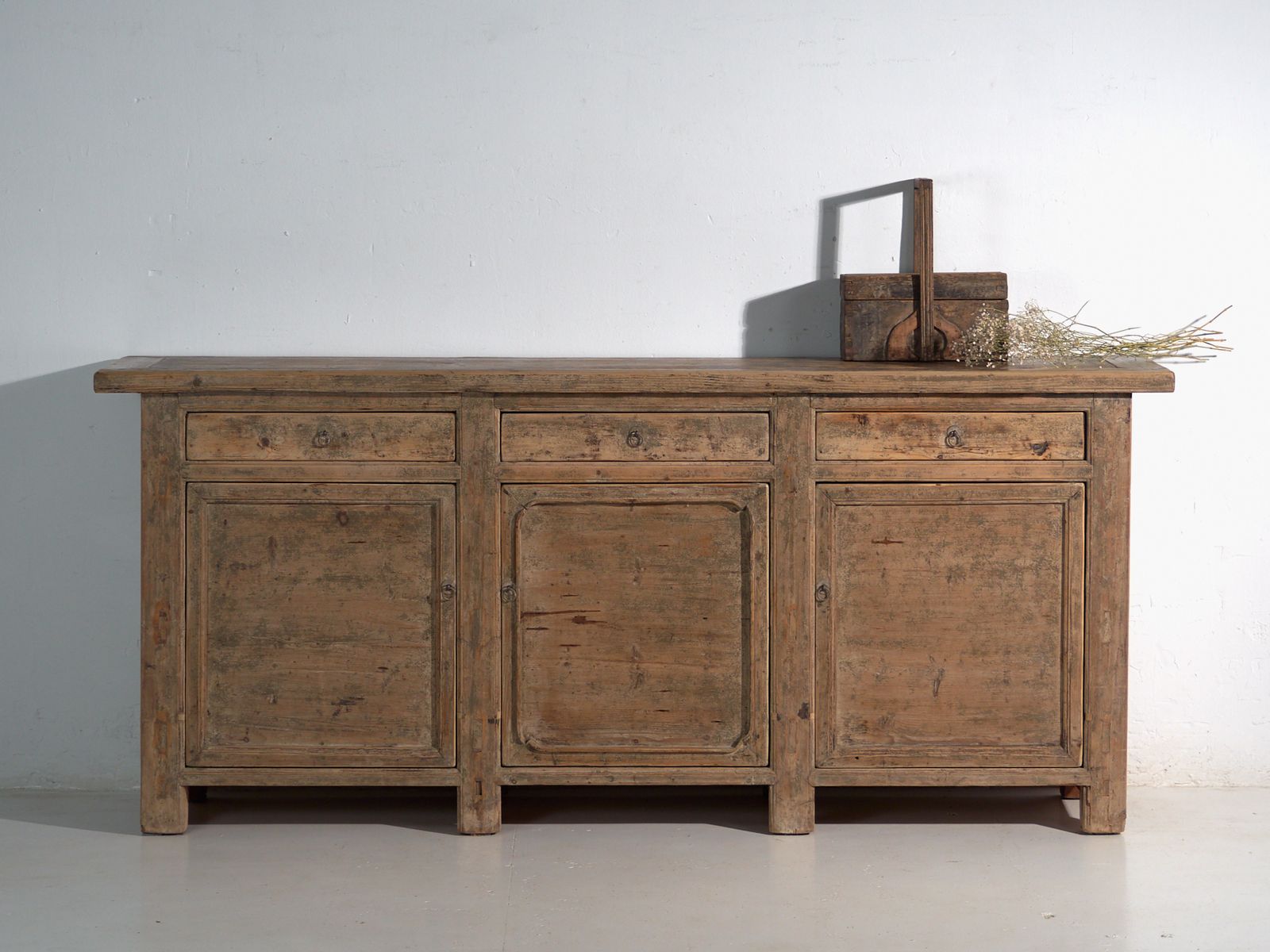 Antique Sideboard In Elm Wood – China, Circa 1930