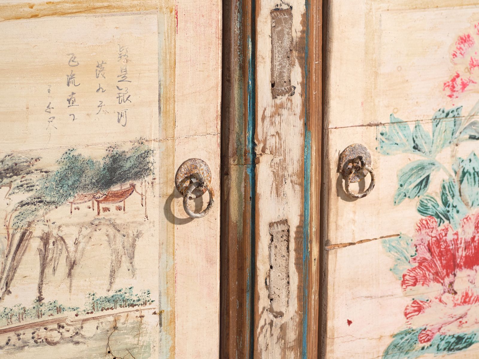 Antique Painted Sideboard In Pine Wood – China, Circa 1930 photo furniture