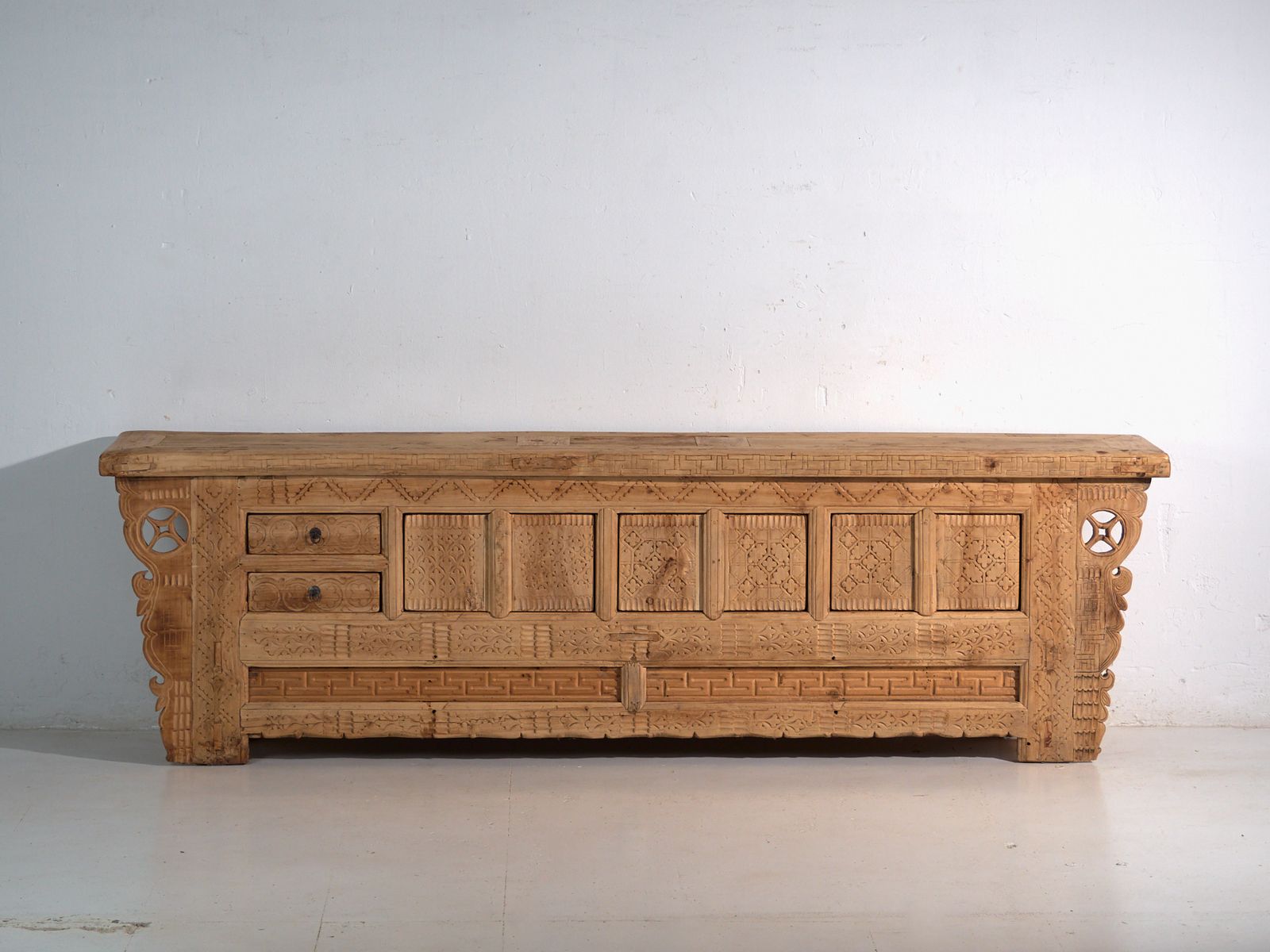 Antique Carved Sideboard In Fir Wood – China, Circa 1930 photo 3667.0
