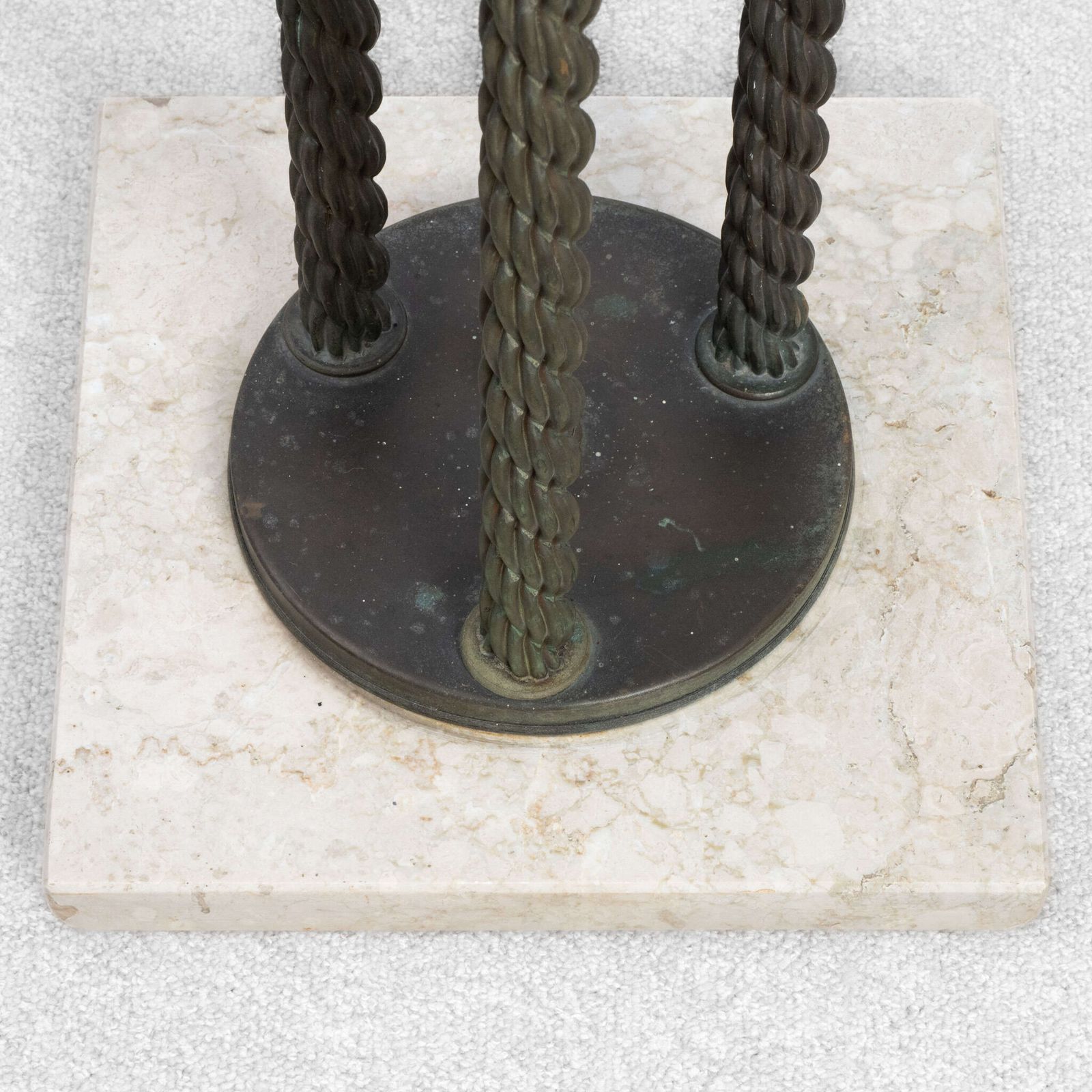 Italian Bronze And Glass Side Tables photo for sale