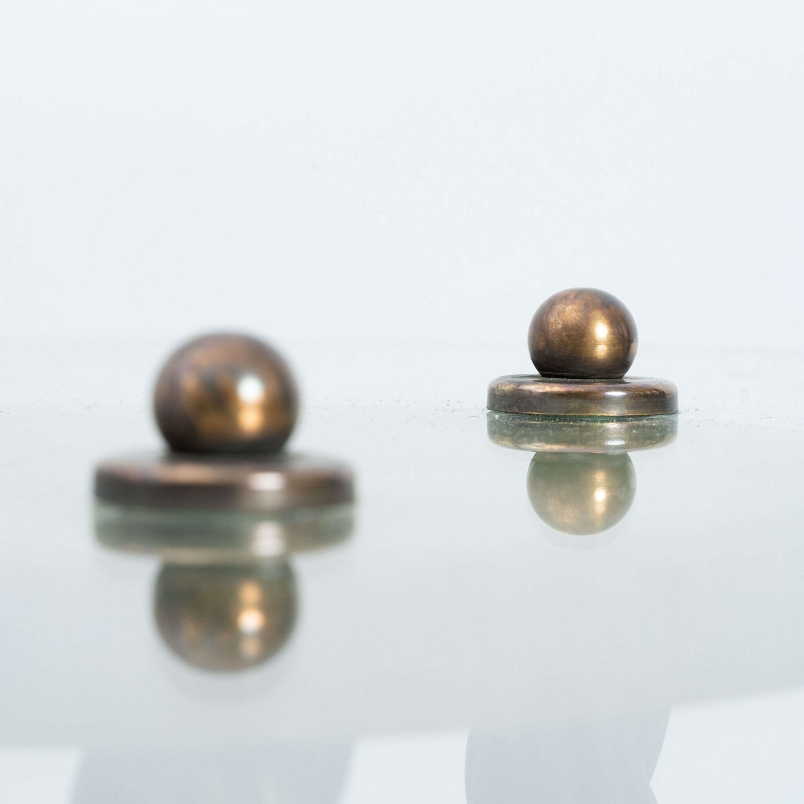 Italian Bronze And Glass Side Tables photo 1150.0