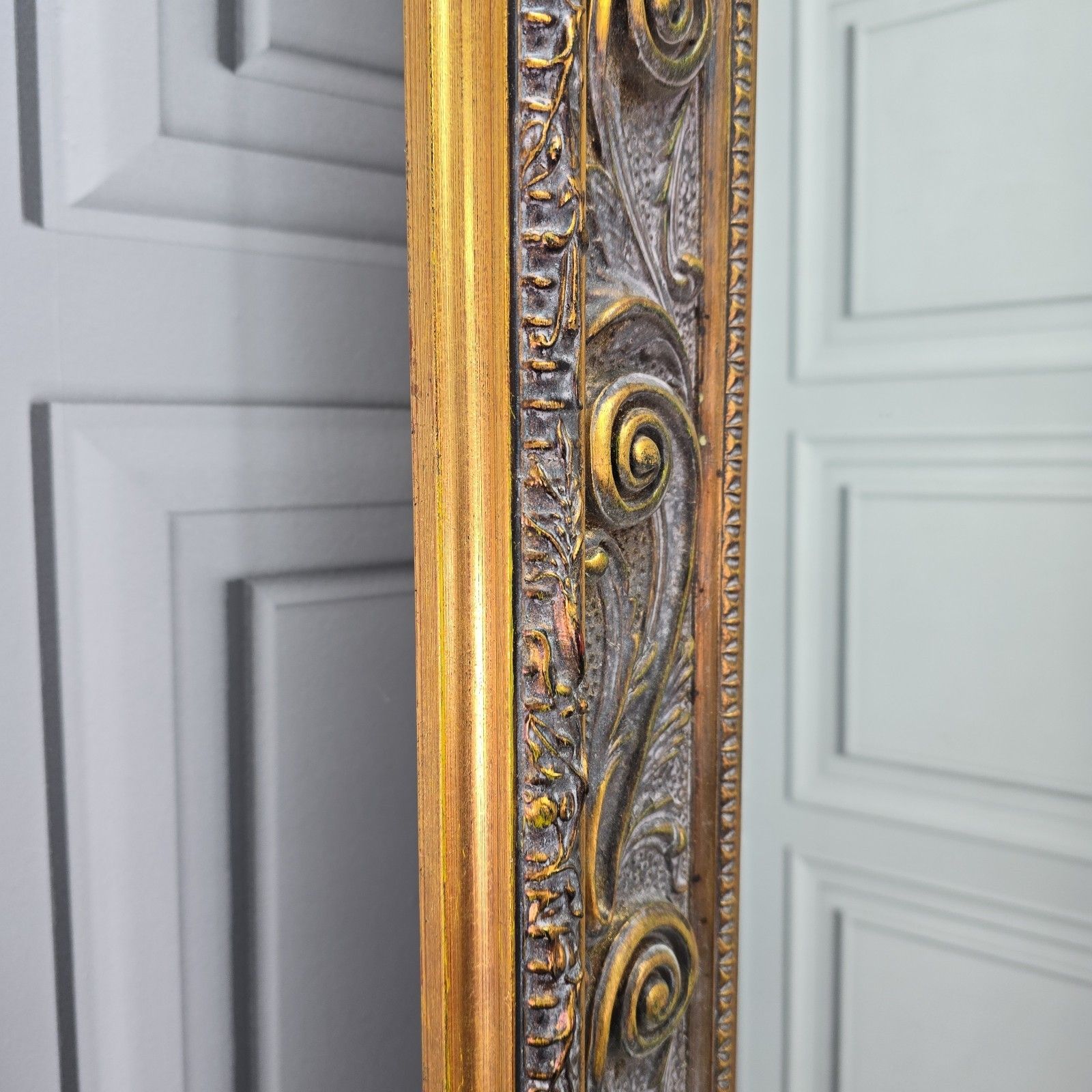8ft Tall Large Mirror Ornate Gilt Frame Full Length Wall Glass Antique Style photo buy