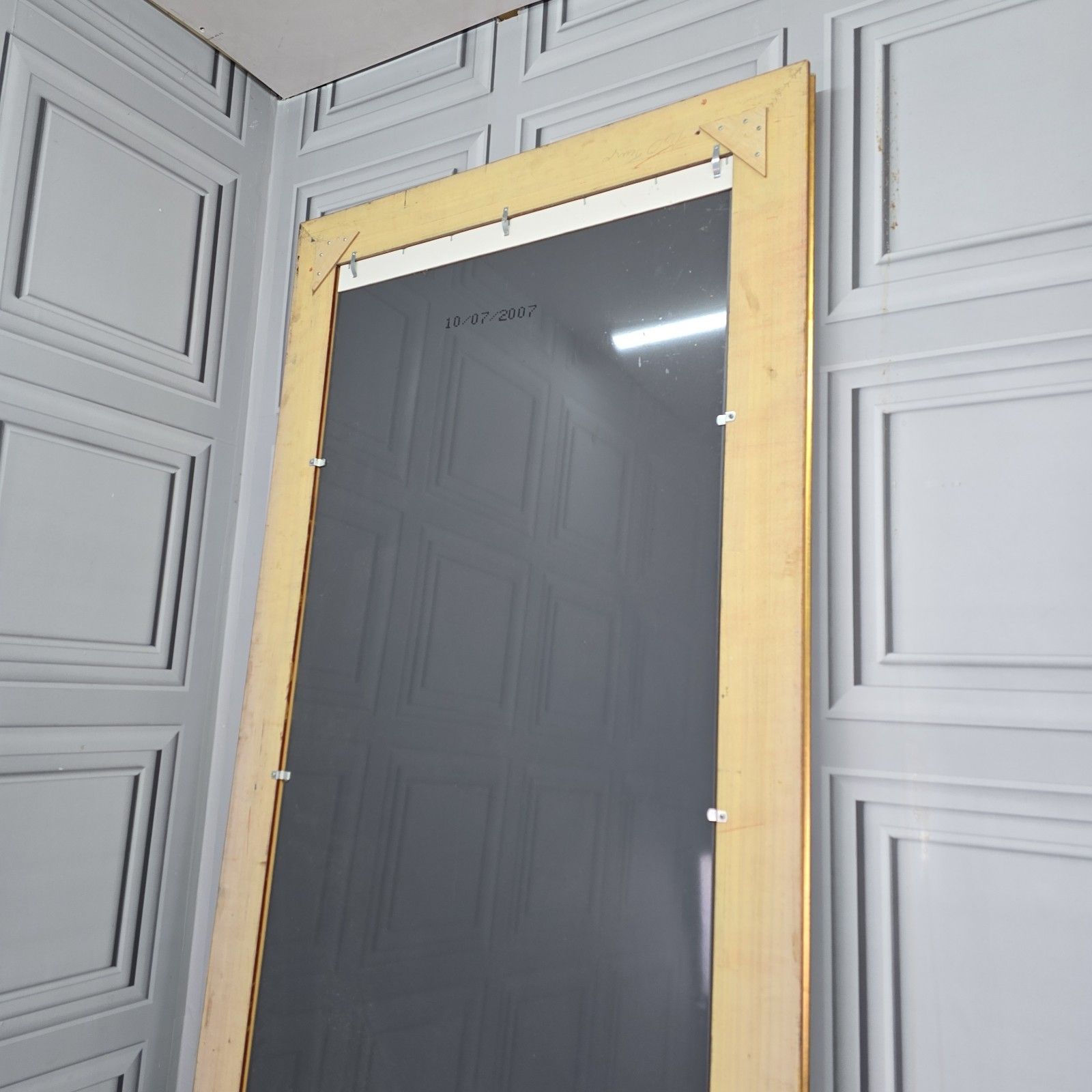 photo vintage 8ft Tall Large Mirror Ornate Gilt Frame Full Length Wall Glass Antique Style