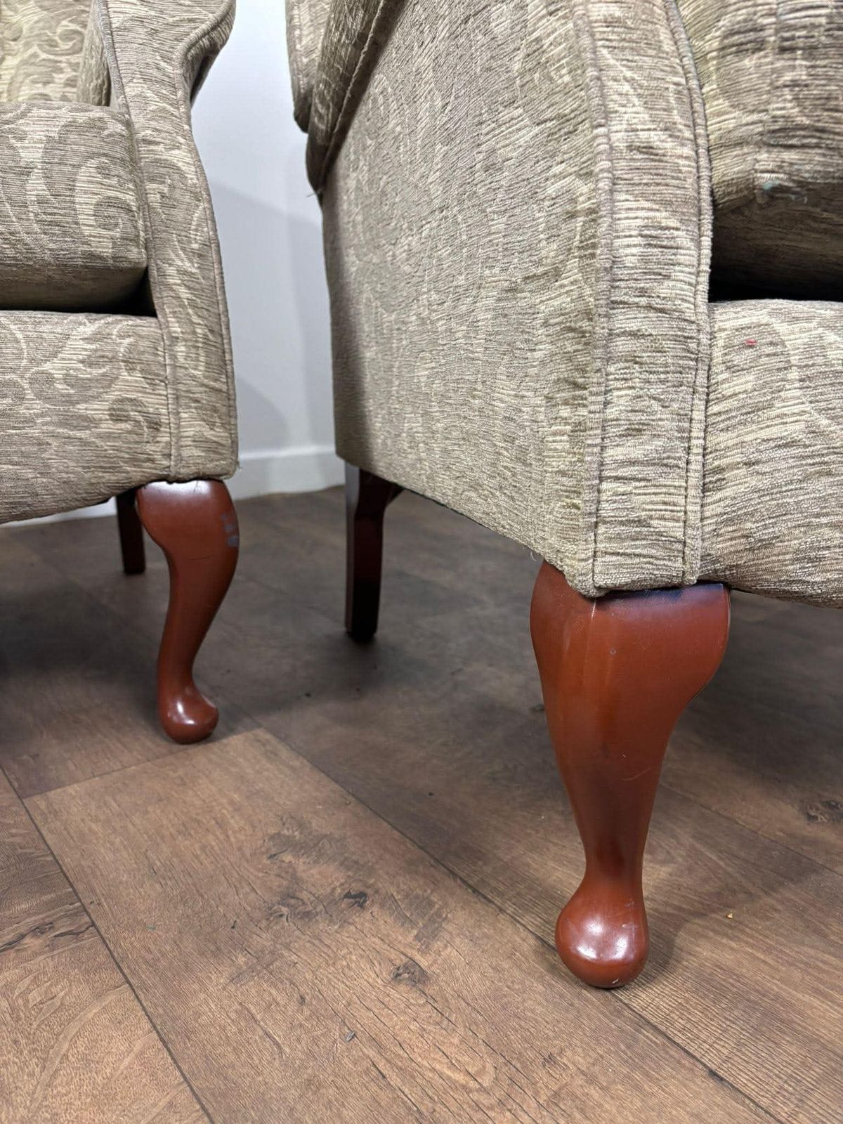 Pair Of Reproduction Button Backed Upholstered Armchairs photo furniture