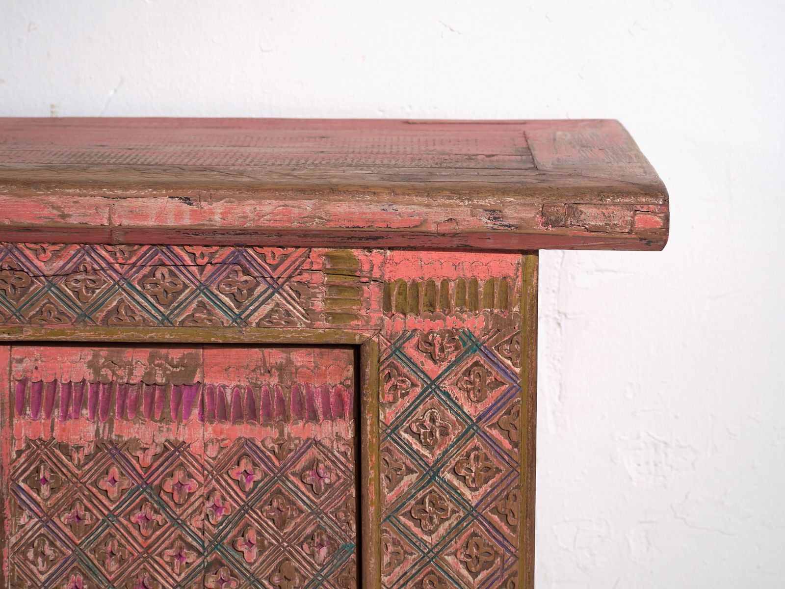 Antique Low Carved Sideboard In Fir Wood – China, Circa 1930 photo 3141.0