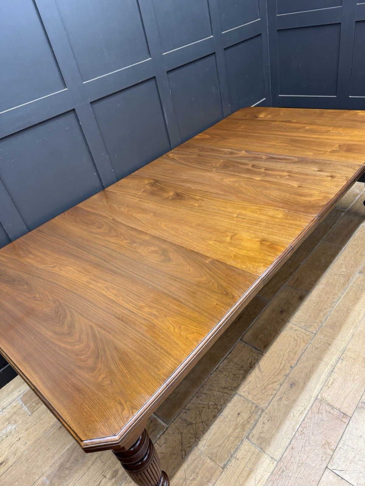 Victorian Solid Walnut Extending Dining Kitchen Table Seats 8 To 10 Antique photo buy
