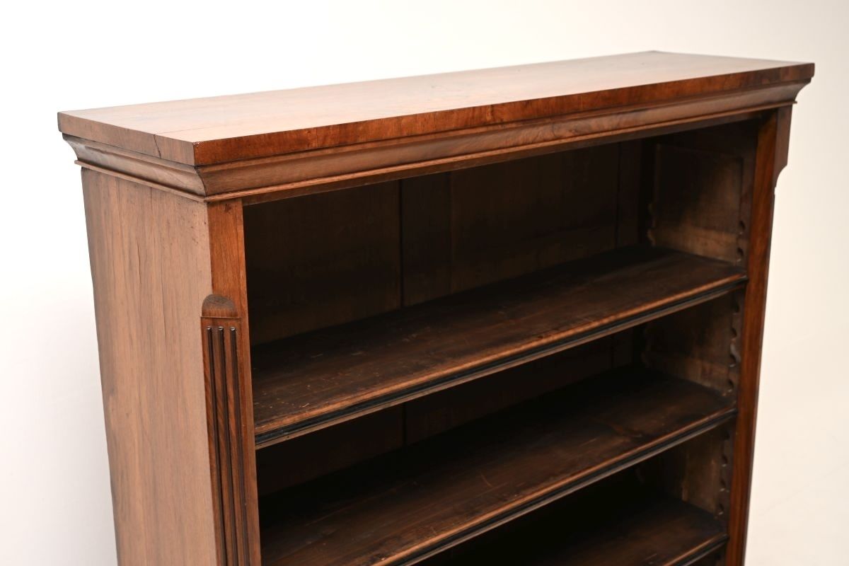 Antique Victorian Walnut Open Bookcase photo 1495.0