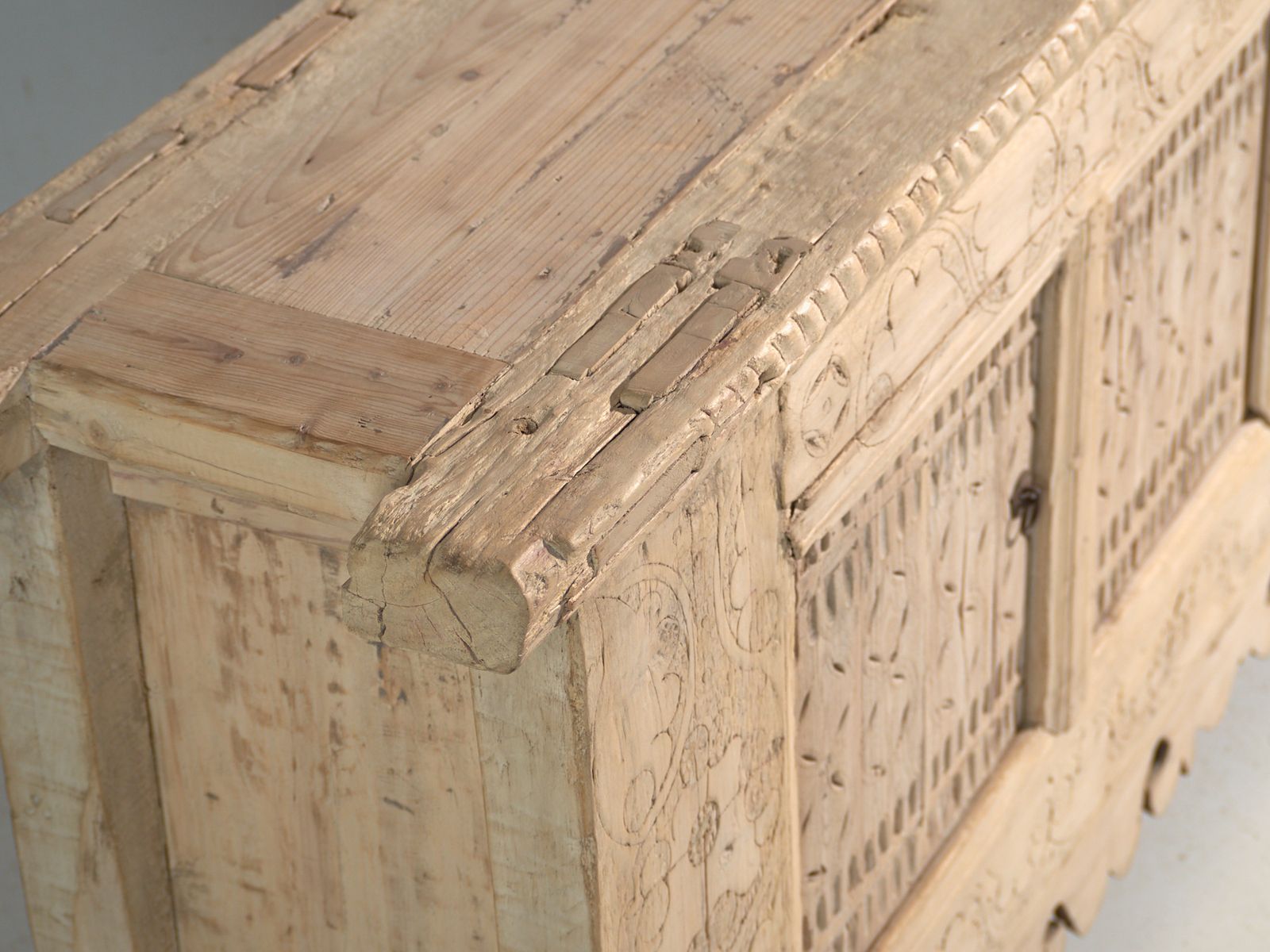 Antique Carved Sideboard In Fir Wood – China, Circa 1930 photo for sale
