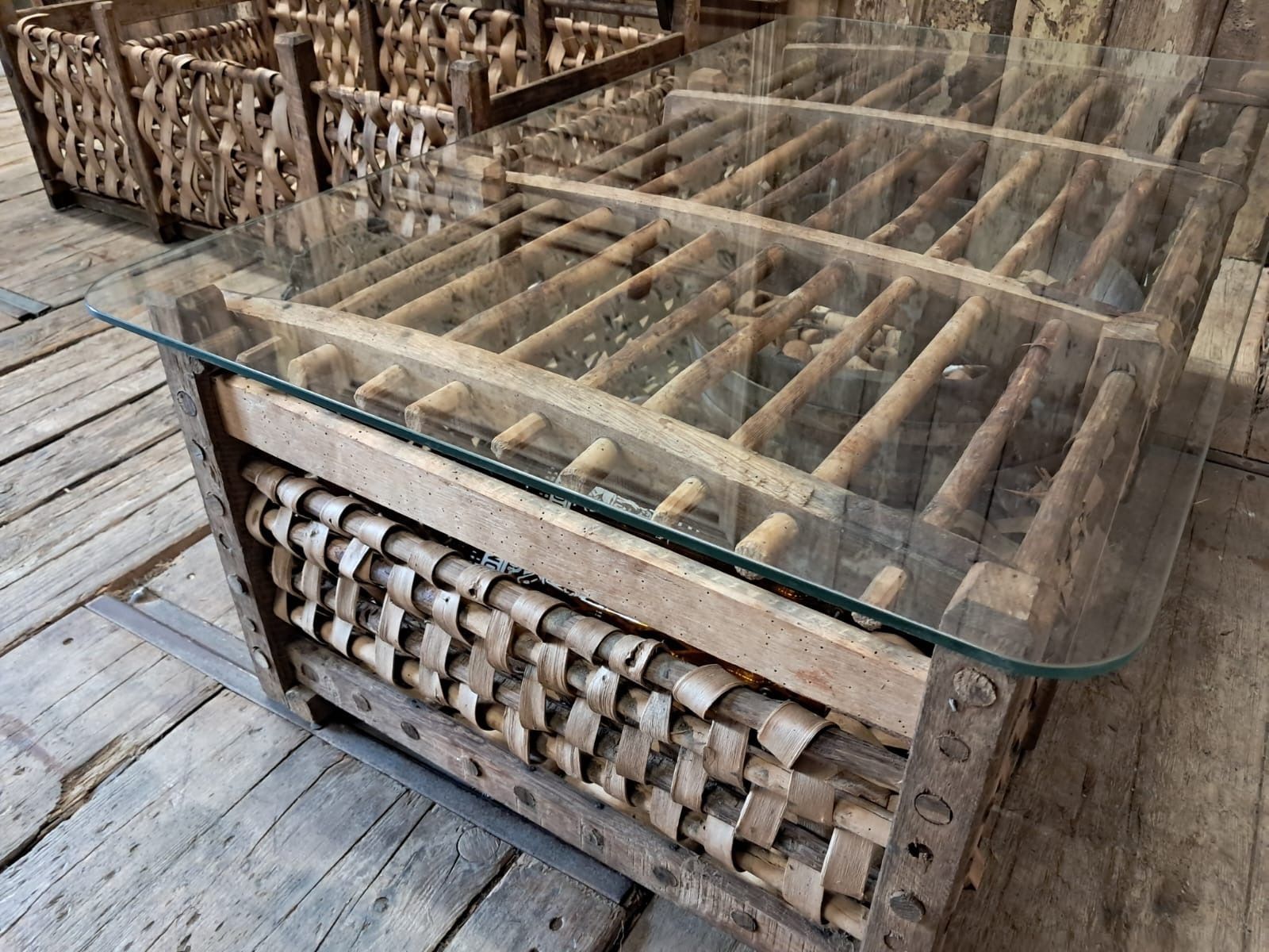 photo furniture Antique Canard Coop Coffee Table