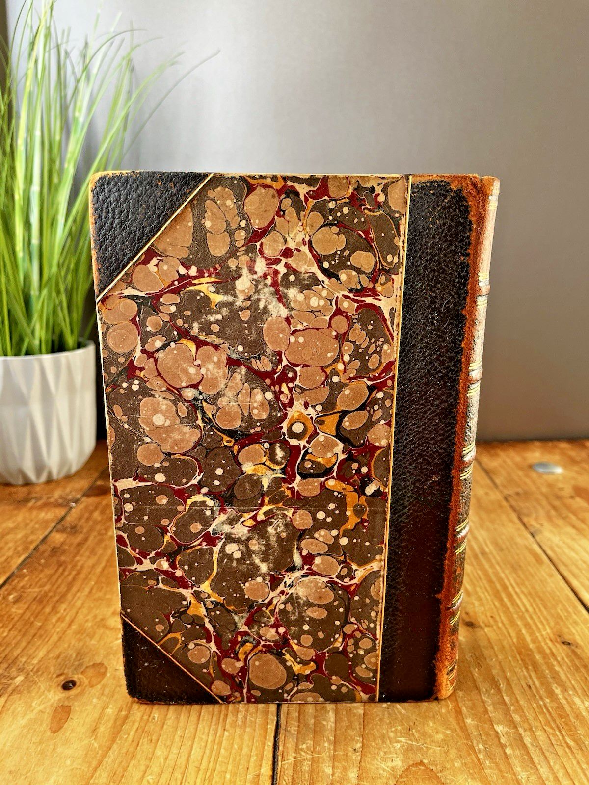 Antique Victorian Decorative Book 1861 Leather Joseph Haydns Dictionary Of Dates photo vintage