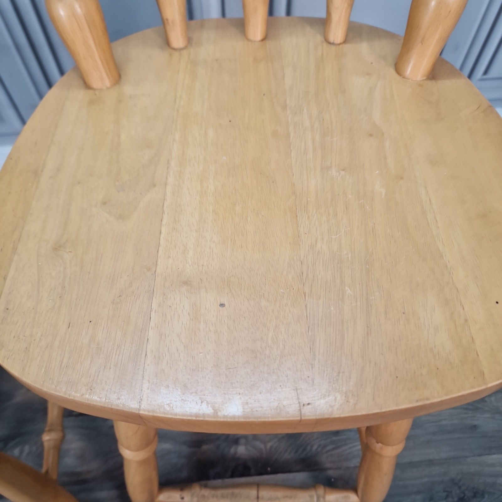 Vintage Breakfast Bar Stools Solid Wood Kitchen Tall Chairs Seats Early Settler photo vintage