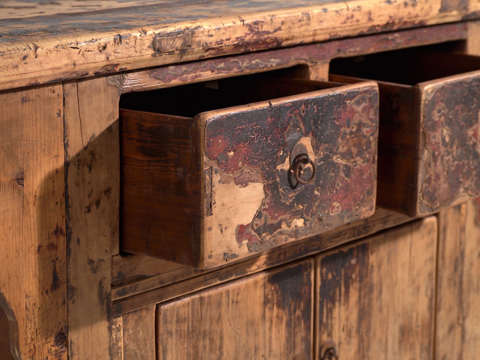 Antique Sideboard In Pine Wood – China, Circa 1930 photo Furniture