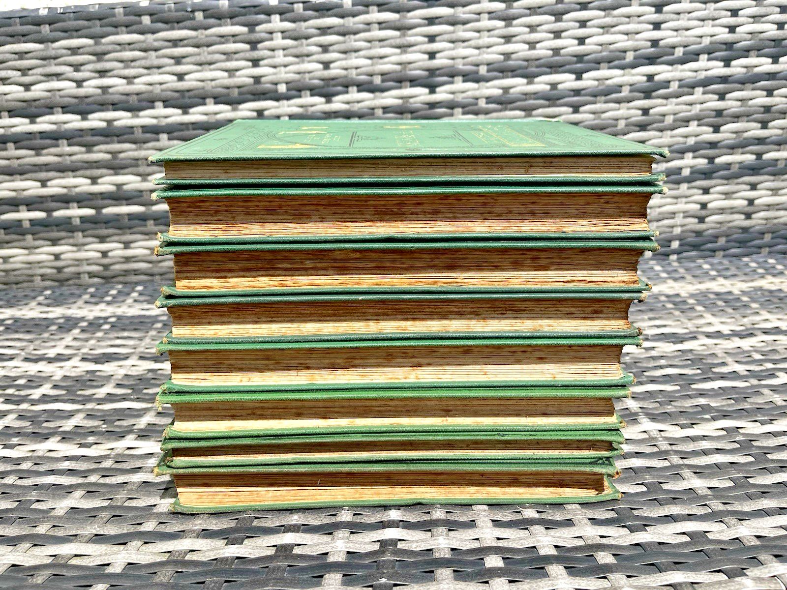 photo vintage 8 Antique Books The Works Of Charles Dickens Household Edition Chapman & Hall