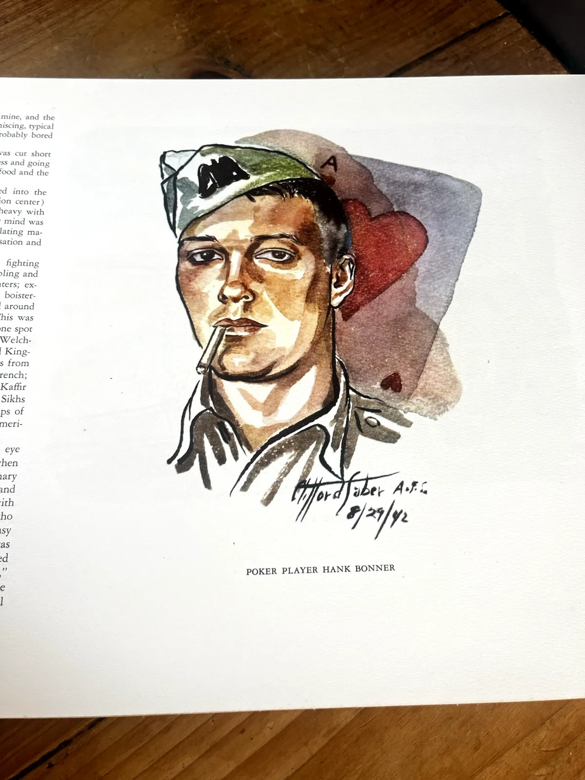 photo vinterior Rare Desert Rat Sketch Book Clifford Saber 1959 First Edition Wwii Military Art