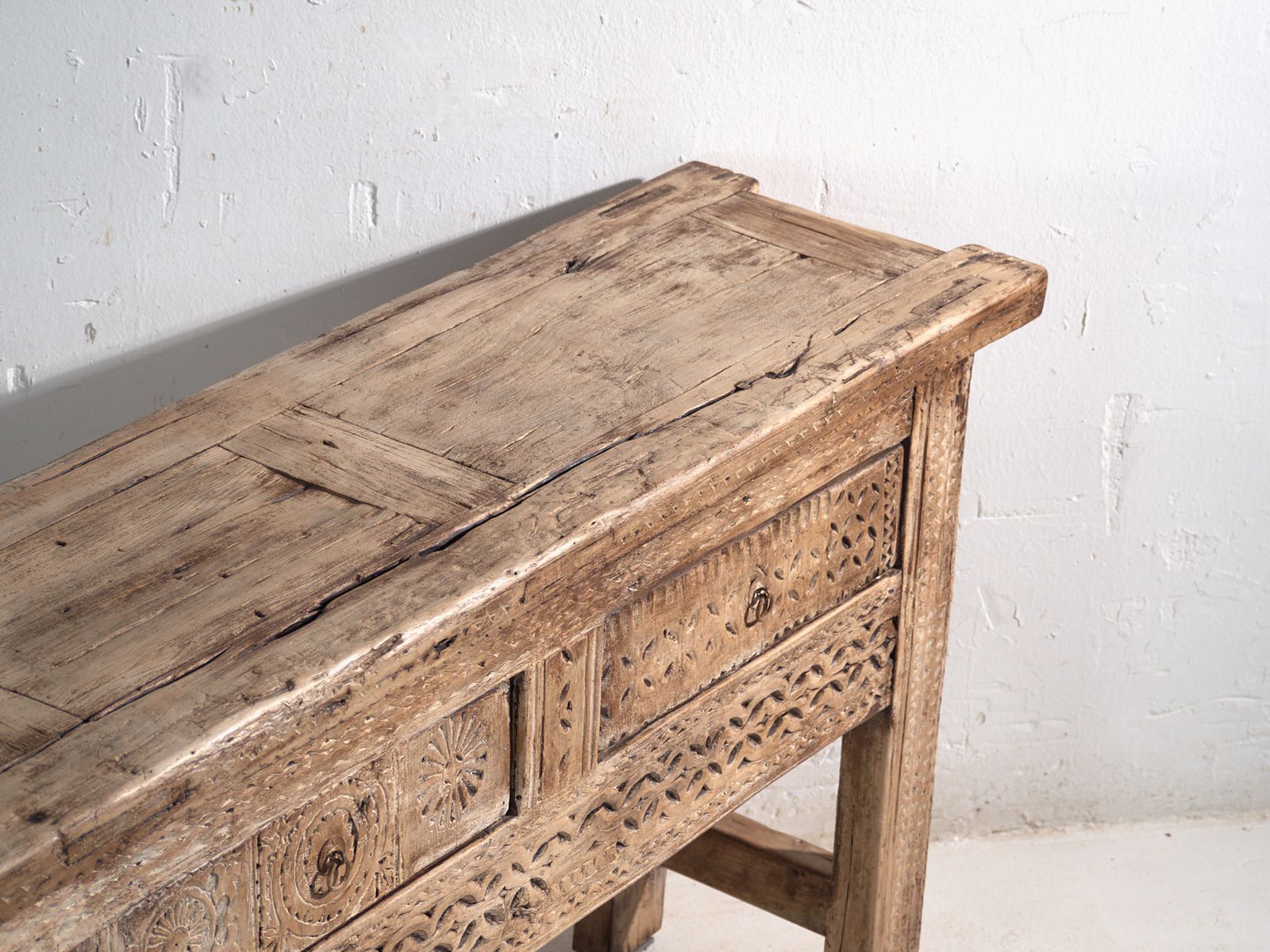 Antique Carved Console Table In Elm Wood – China, Circa 1930 photo furniture