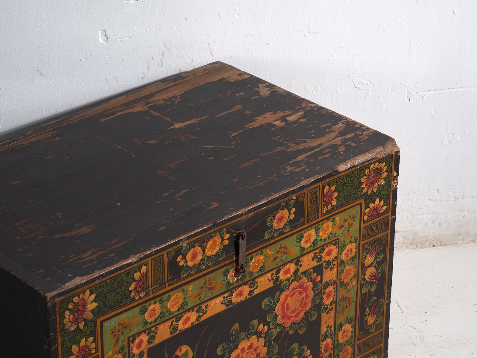 Antique Painted Trunk In Pine Wood – China, Circa 1900 photo furniture