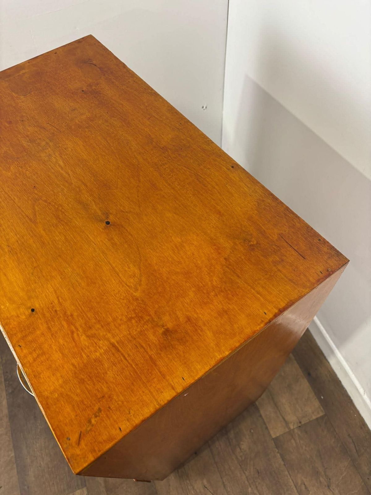Mid Century Oak Veneer Five Drawer Bedroom Chest photo Furniture