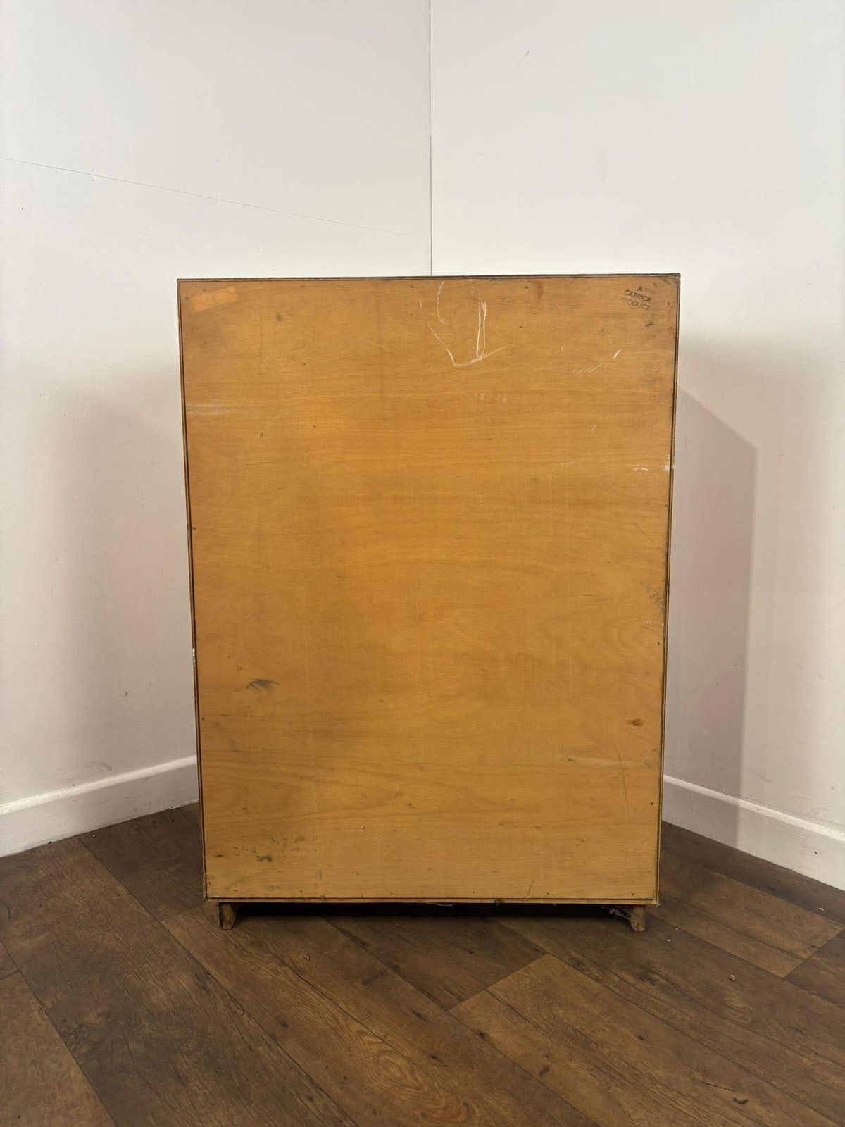 photo vinterior Mid Century Oak Veneer Five Drawer Bedroom Chest