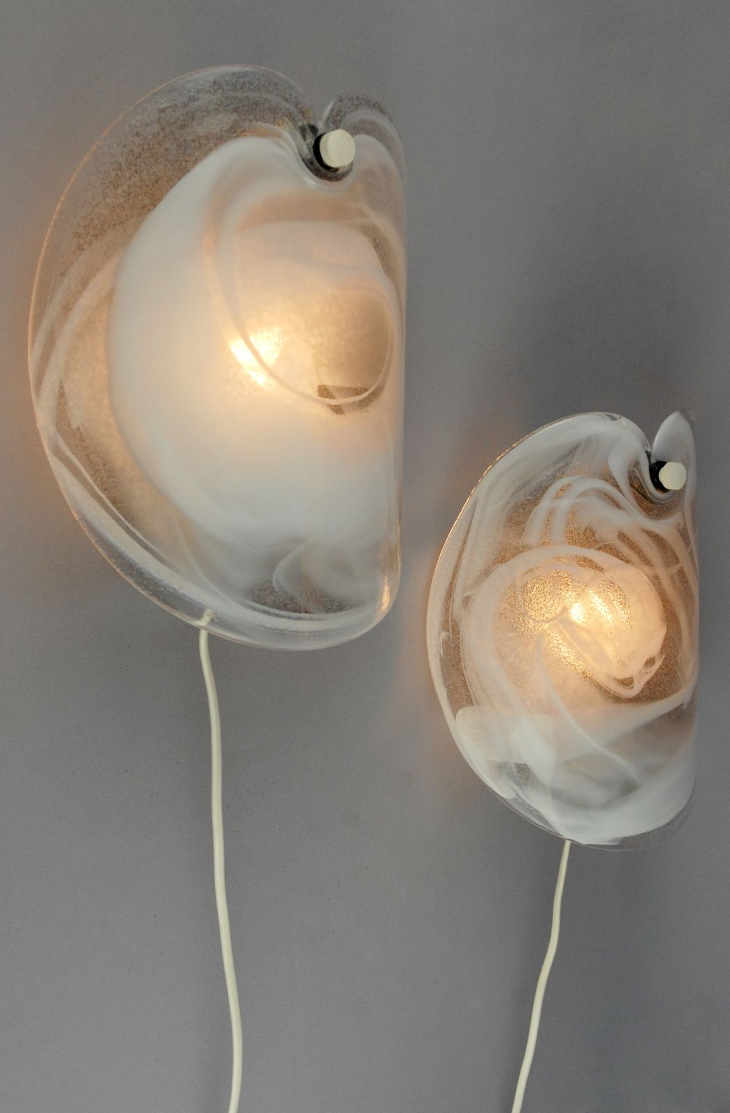 Glass Sconces By Per Lutken For Holmegaard, 1972, Set Of 2 photo for sale
