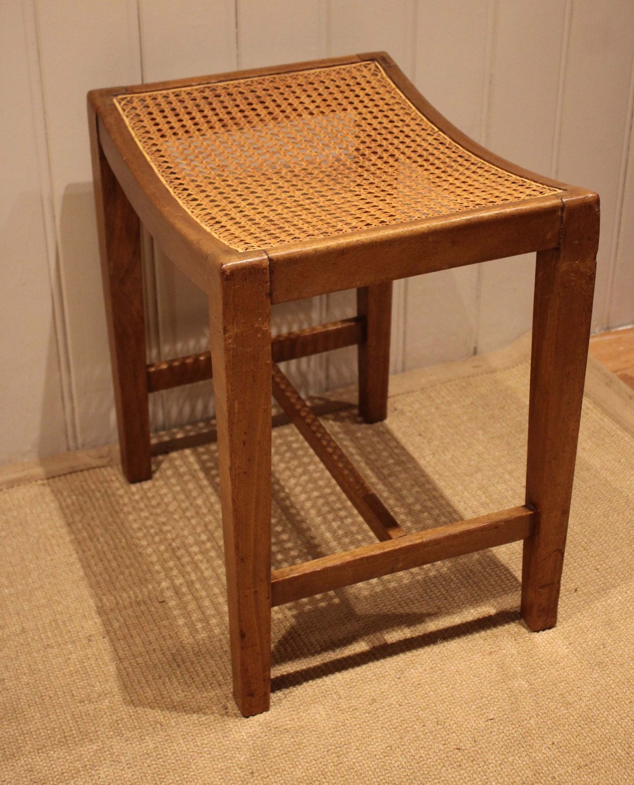 photo for sale Beech Wood Cane Seated Stool