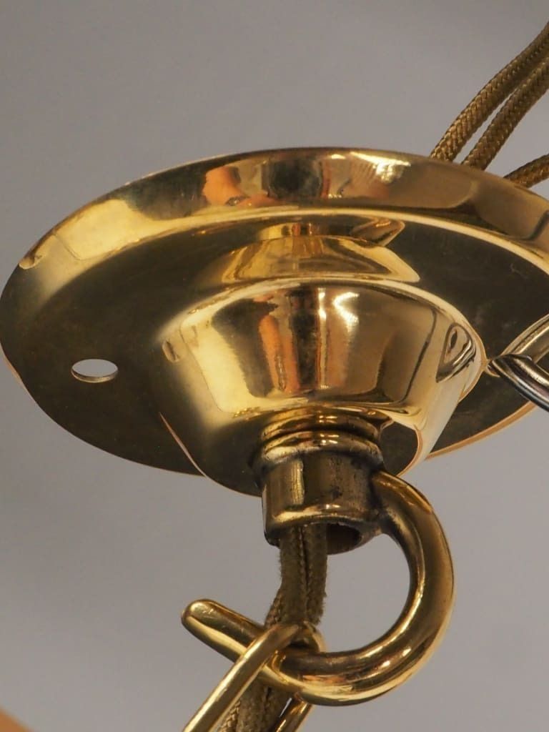 Antique Pendant Light With Cut Glass Shade And Plume Gallery photo buy