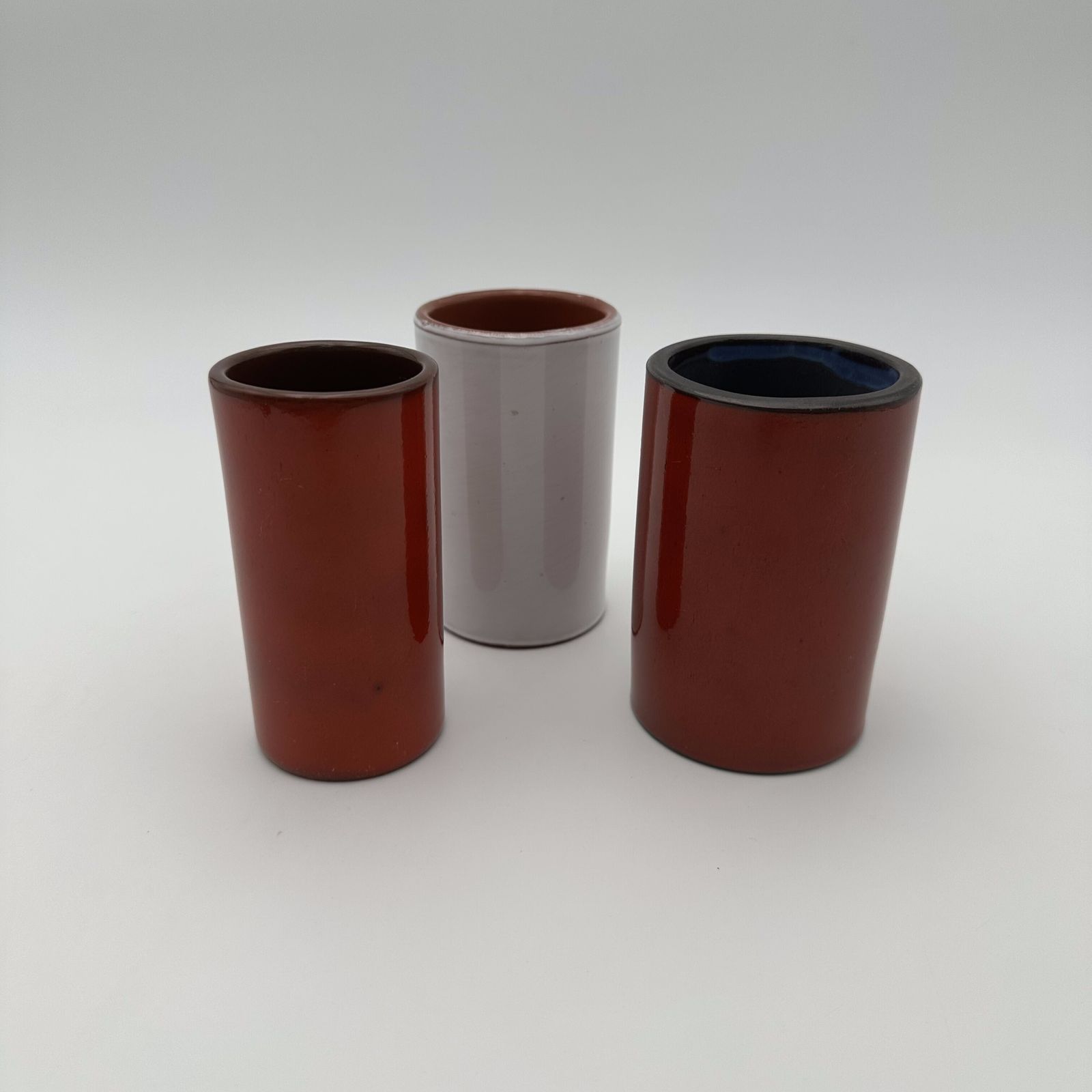 Set Of Three Small Enamelled Ceramic Vases, In The Style Of Georges Jouve, 1950s. photo 1350.0