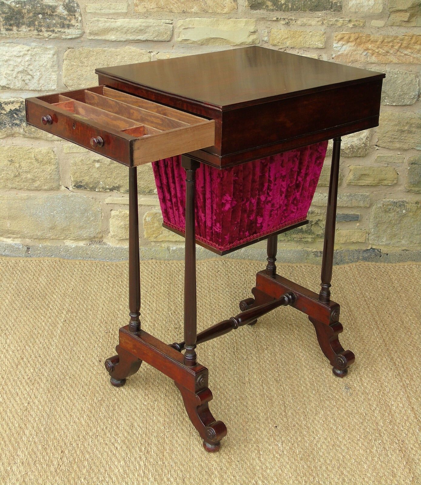Good Early 19th Century Mahogany Sewing Table photo for sale