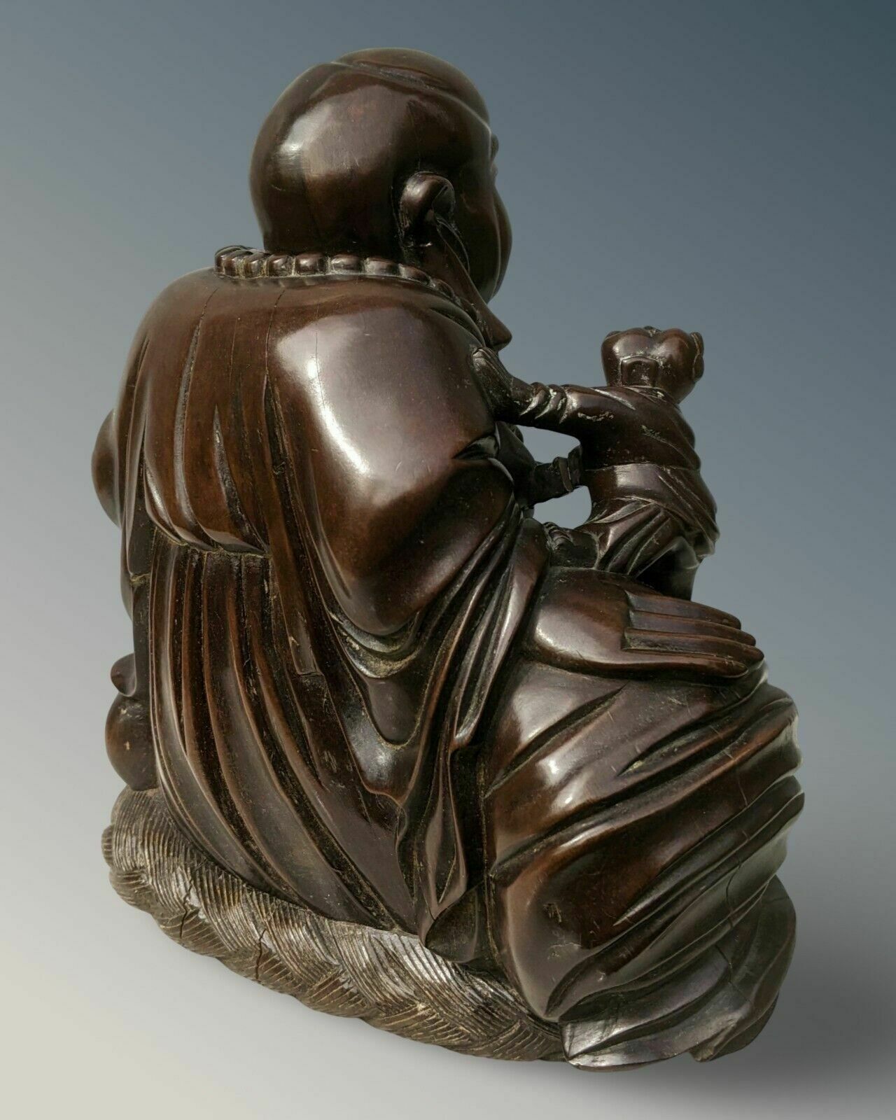 Large Antique Chinese Carved Hardwood Buddha photo buy
