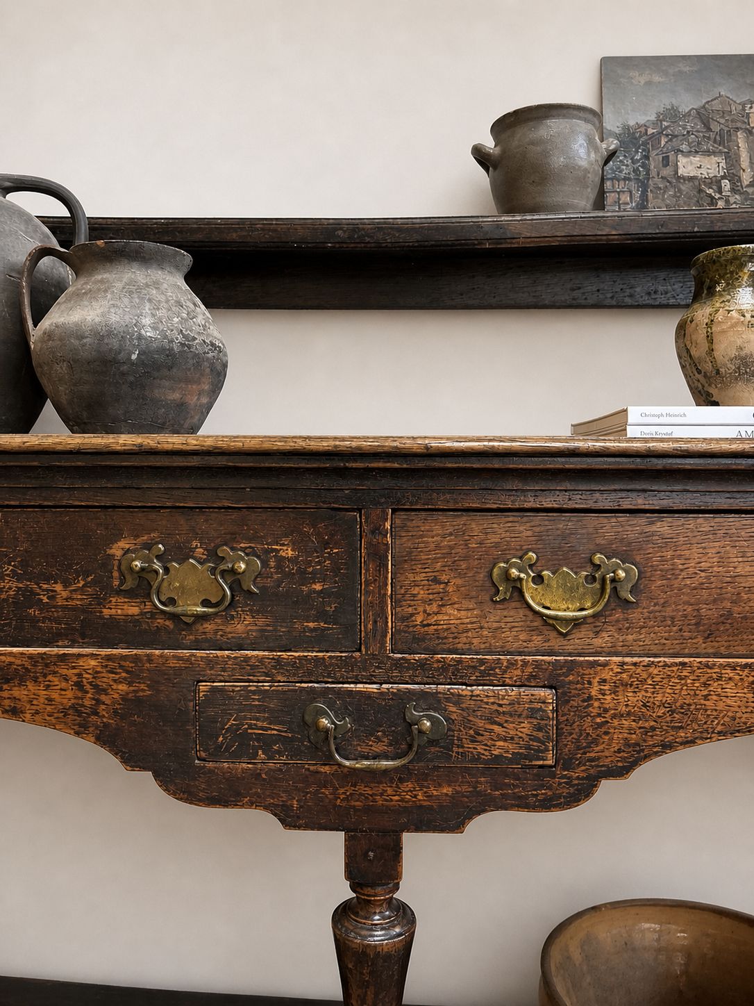 Georgian Antique Oak Potboard Dresser photo vinterior