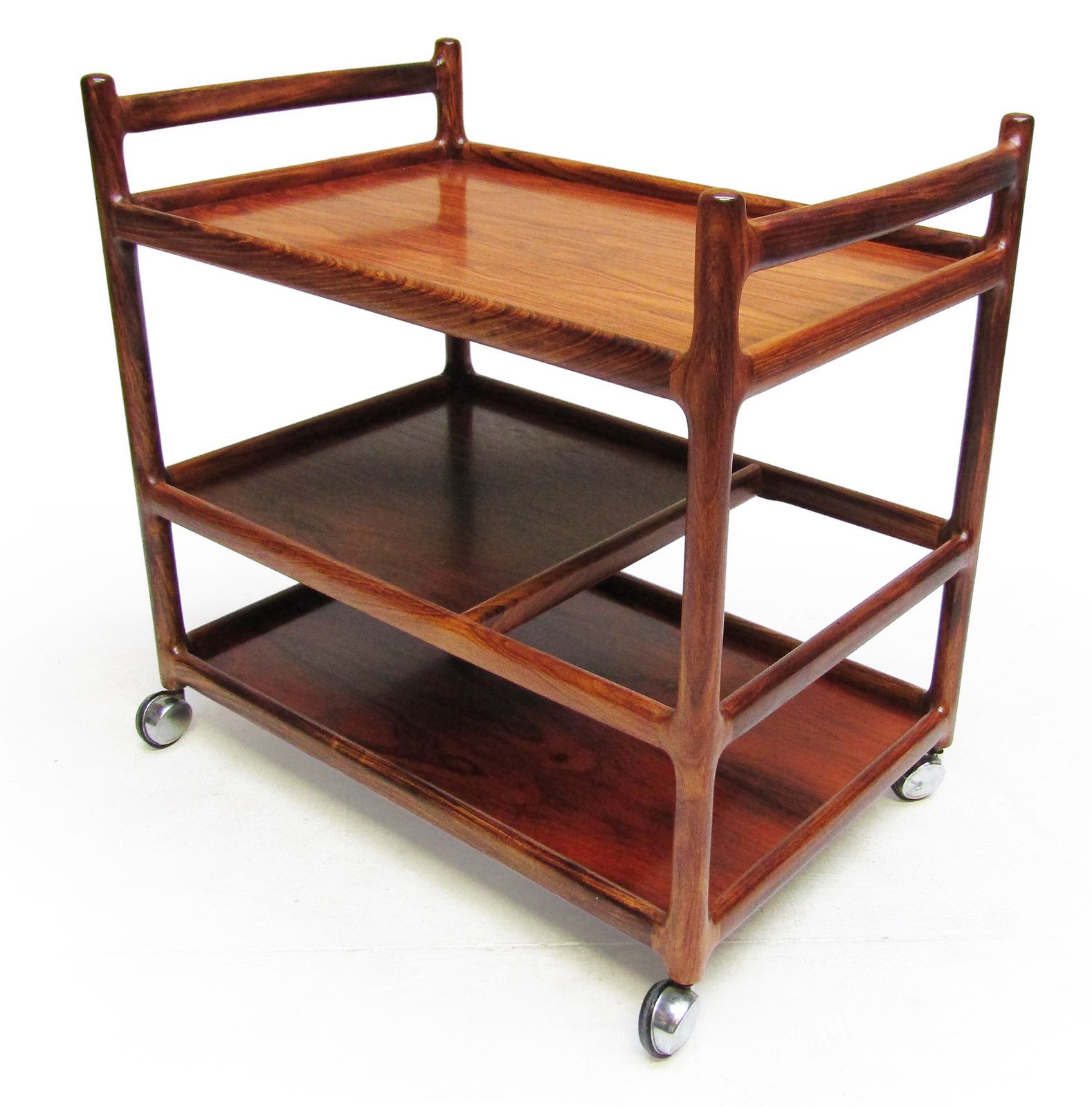 Danish Bar Cart In Rosewood By Henning Korch For Cfc Silkeborg