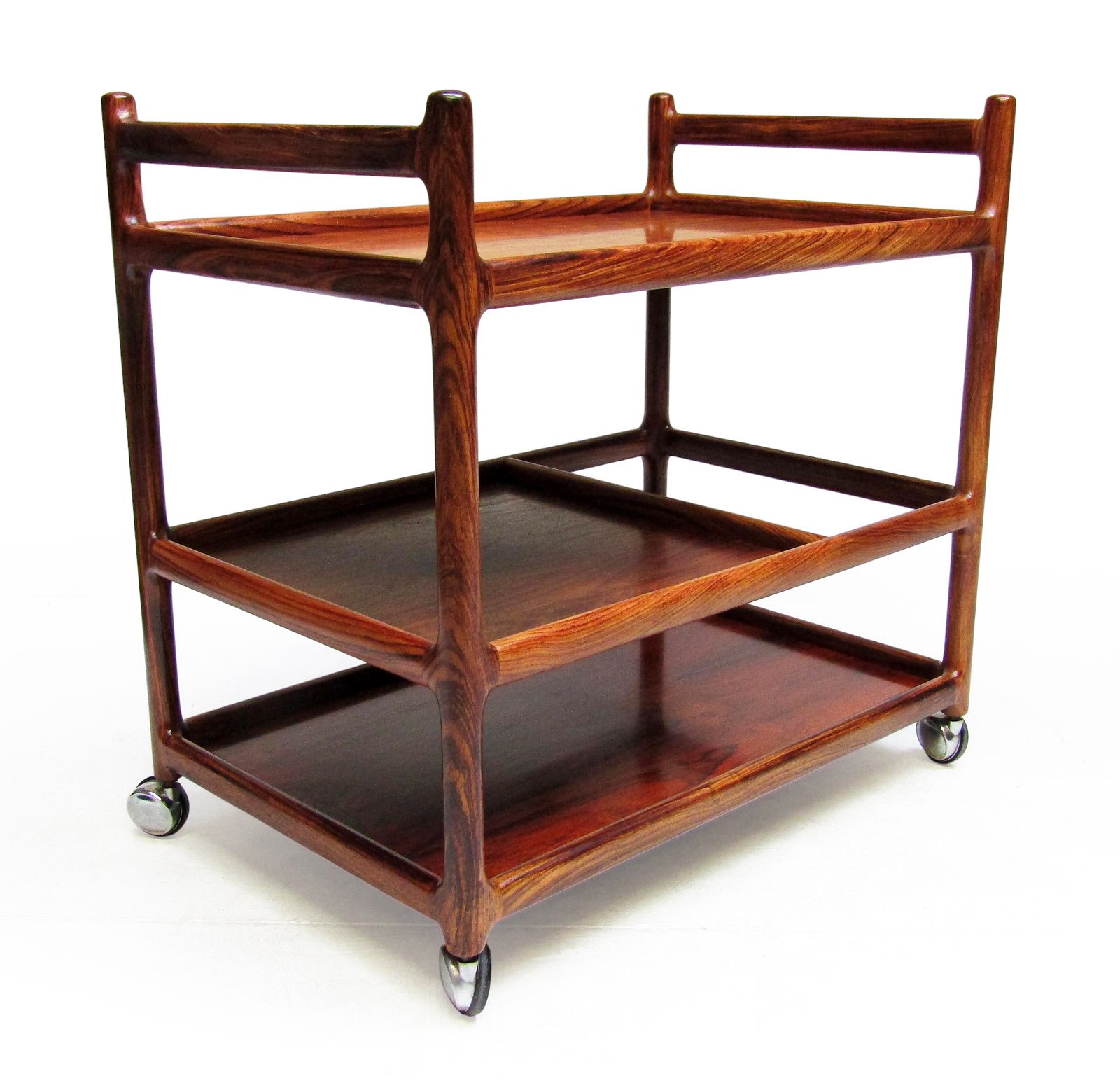 Danish Bar Cart In Rosewood By Henning Korch For Cfc Silkeborg photo for sale