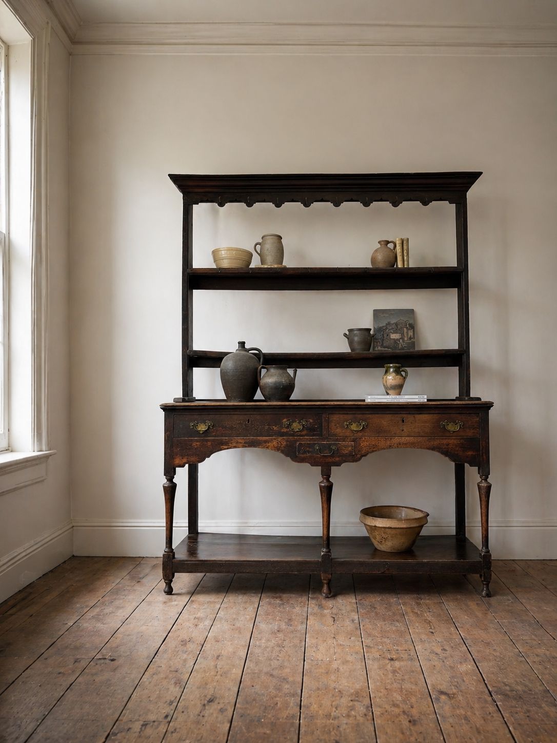 Georgian Antique Oak Potboard Dresser