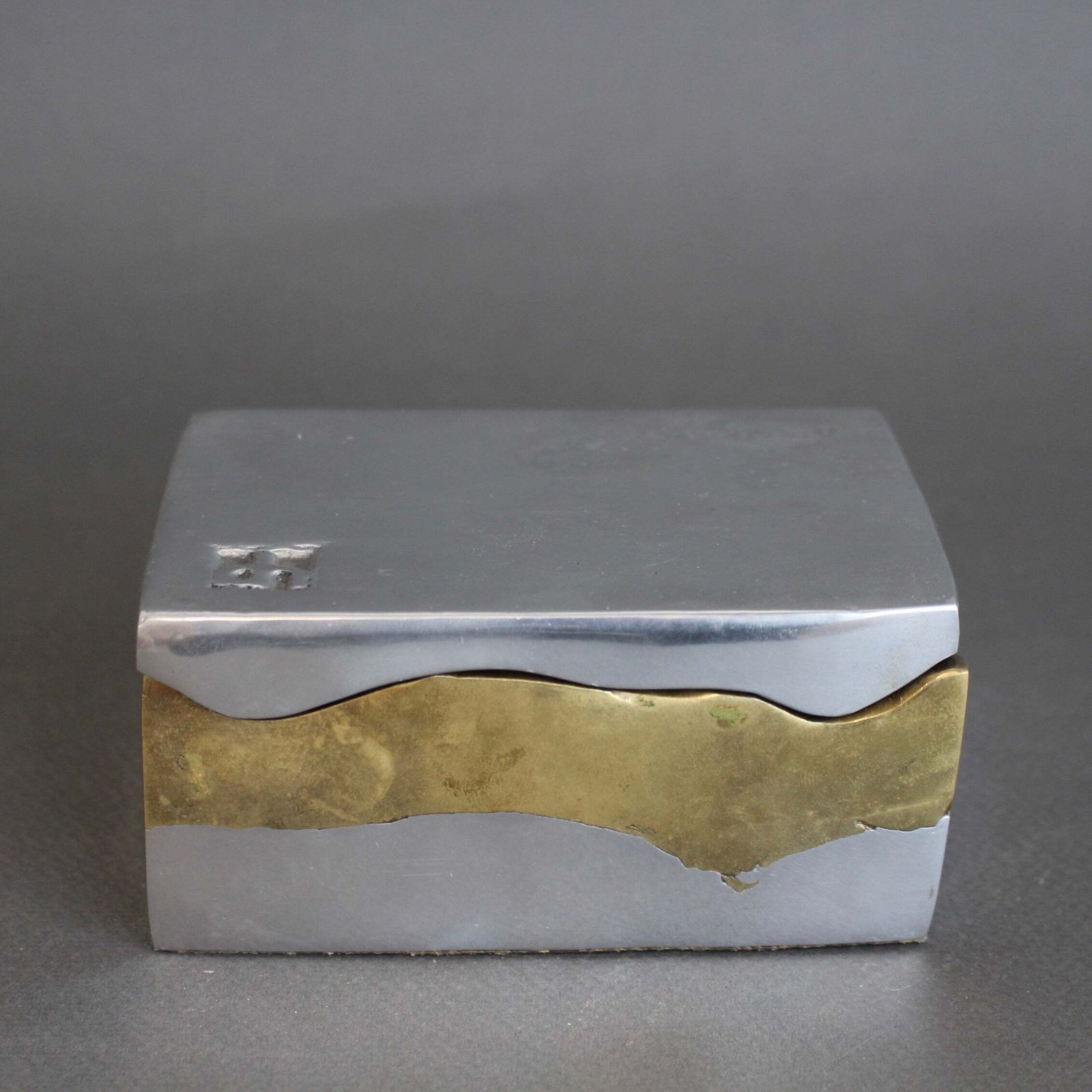 Brutalist Aluminium And Brass Box By David Marshall (Circa 1980s) photo furniture