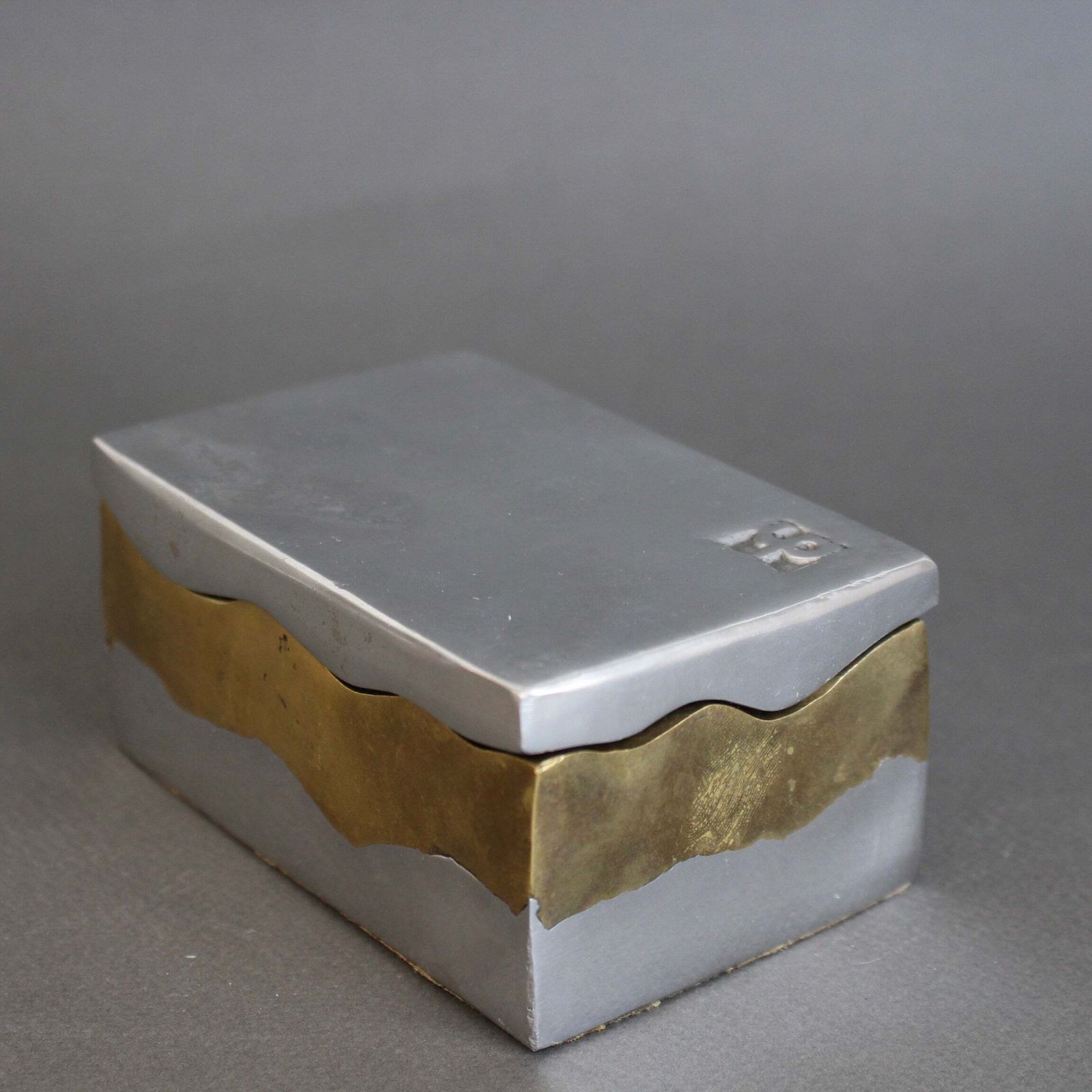 Brutalist Aluminium And Brass Box By David Marshall (Circa 1980s) photo Home Decor
