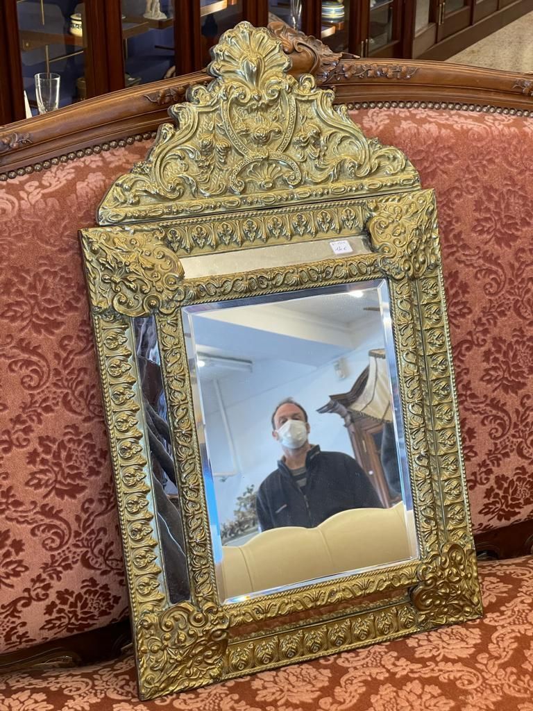French Brass Mirror